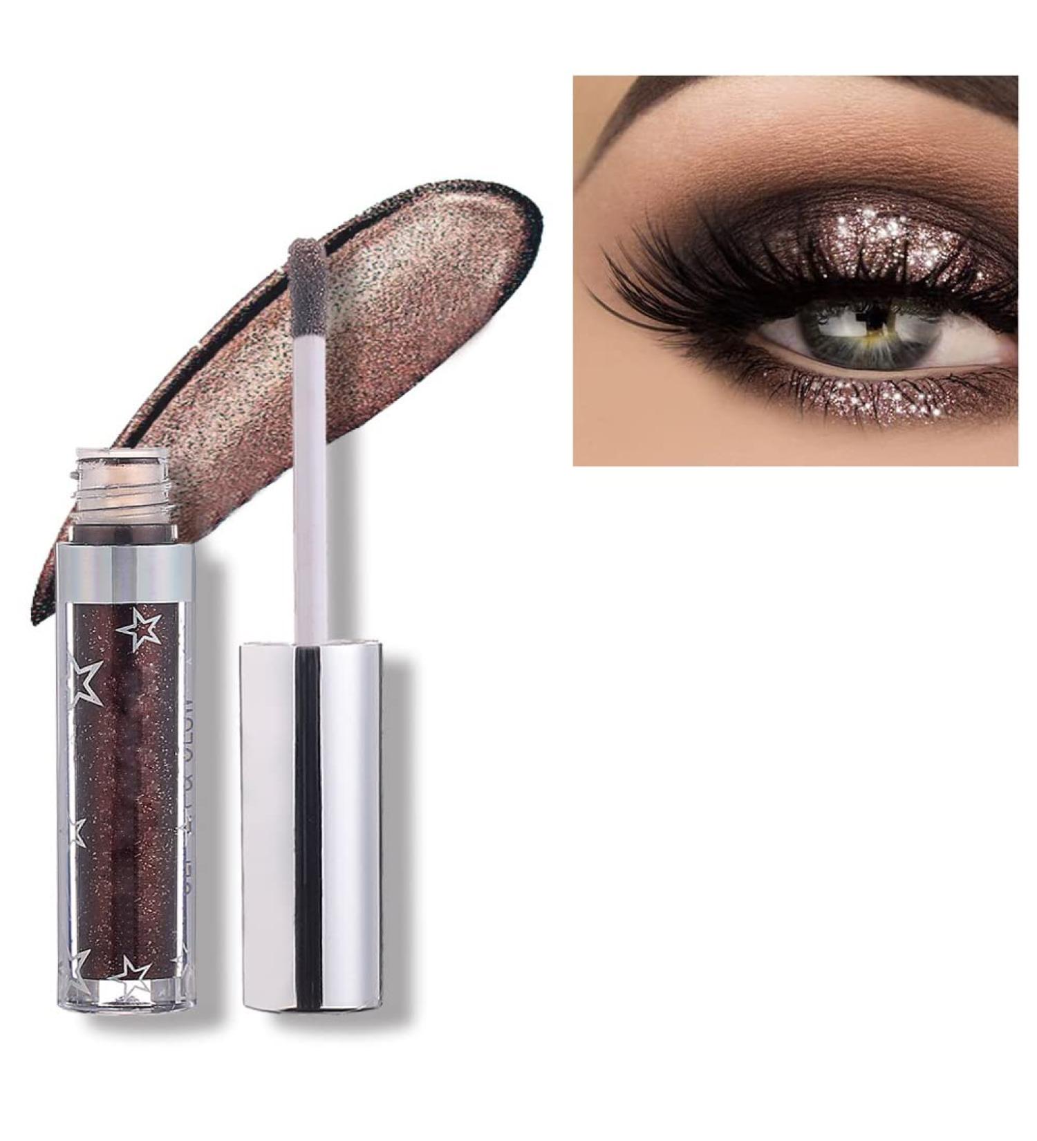 Allbesta Long Lasting Shiny Glitter Liquid Eyeshadow Pen - Waterproof Metallic Pigments Makeup #107 Trust Fund | International Shipping Available - Buy Online on GoSupps.com