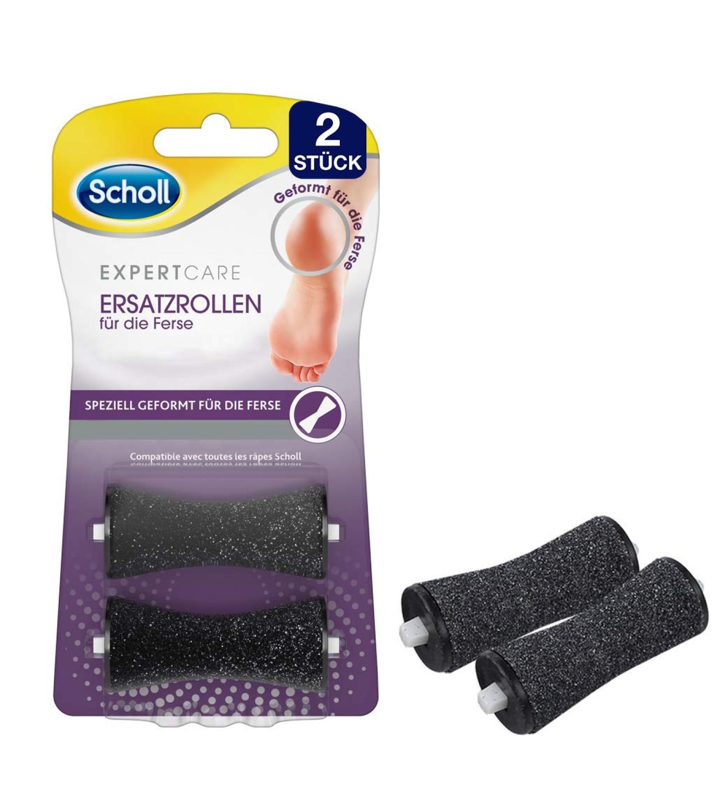 Scholl Expertcare Heel Replacement Rollers with Diamond Particles - 2 Pack for Electric Callus Remover - Black - Buy Online on GoSupps.com
