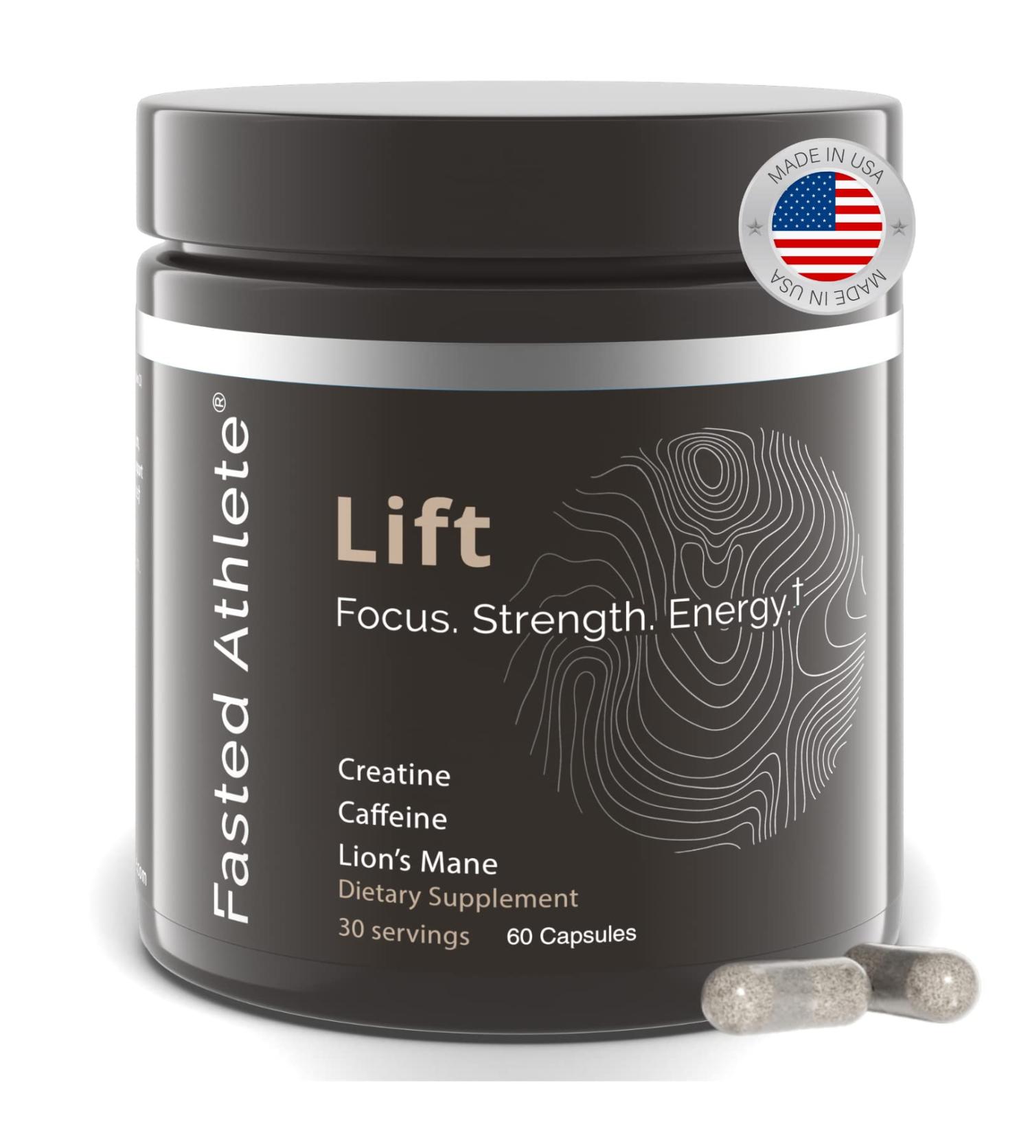 Lift Brain Supplement Memory & Focus Nootropic with Lion's Mane Mushroom & Creatine | 60 Capsules for Enhanced Energy & Performance - Buy Online on GoSupps.com