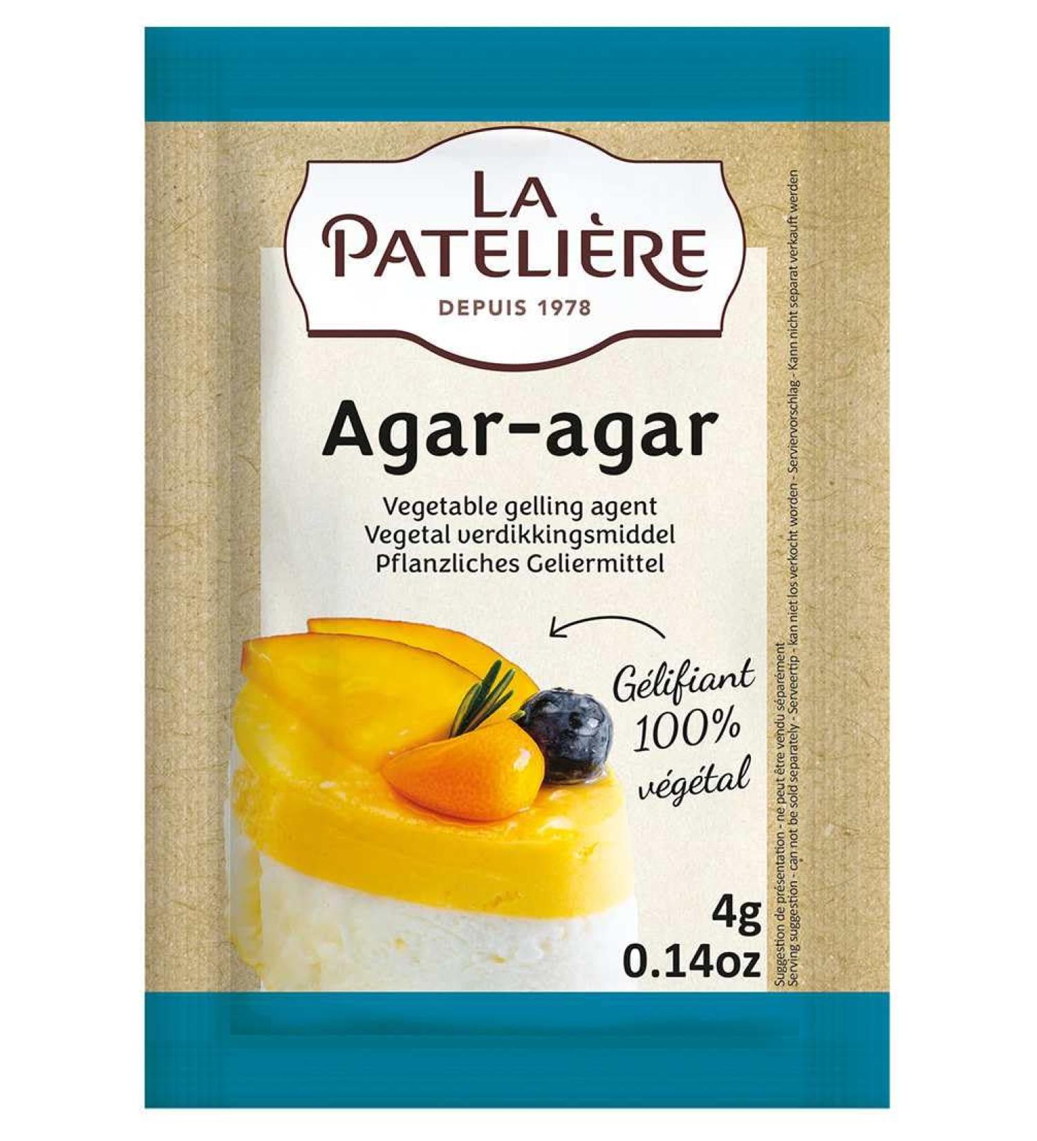 LA PATELIERE Agar-agar Vegetable Gelling Agent 5 Sachets of 4 g