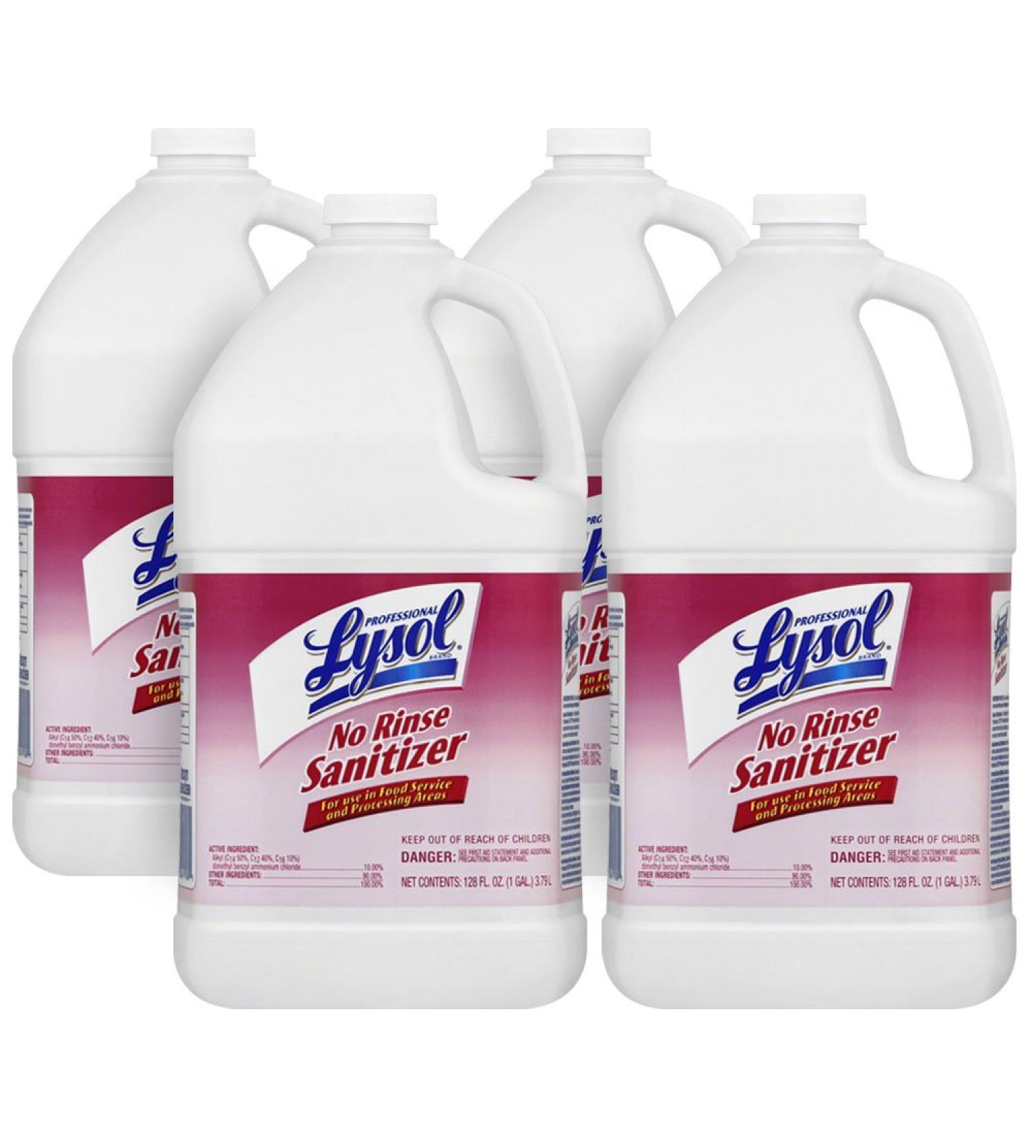 Lysol - 74389 Professional No Rinse Sanitizer Concentrate  4gal (4X1gal)