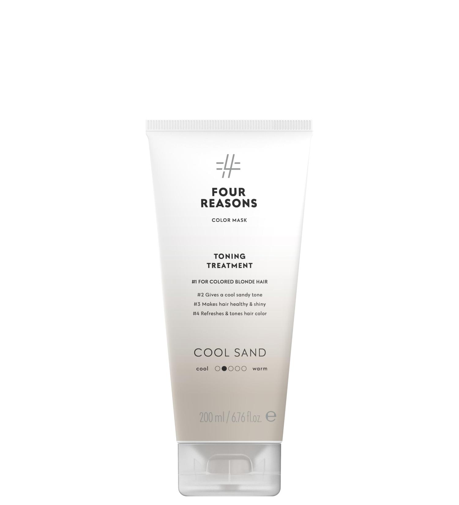 Four Reasons Color Mask - Cool Sand Blonde | Vegan Color Depositing Conditioner & Toning Treatment | 27 Shades | Semi-Permanent Hair Dye - 6.76 fl oz - Buy Online on GoSupps.com