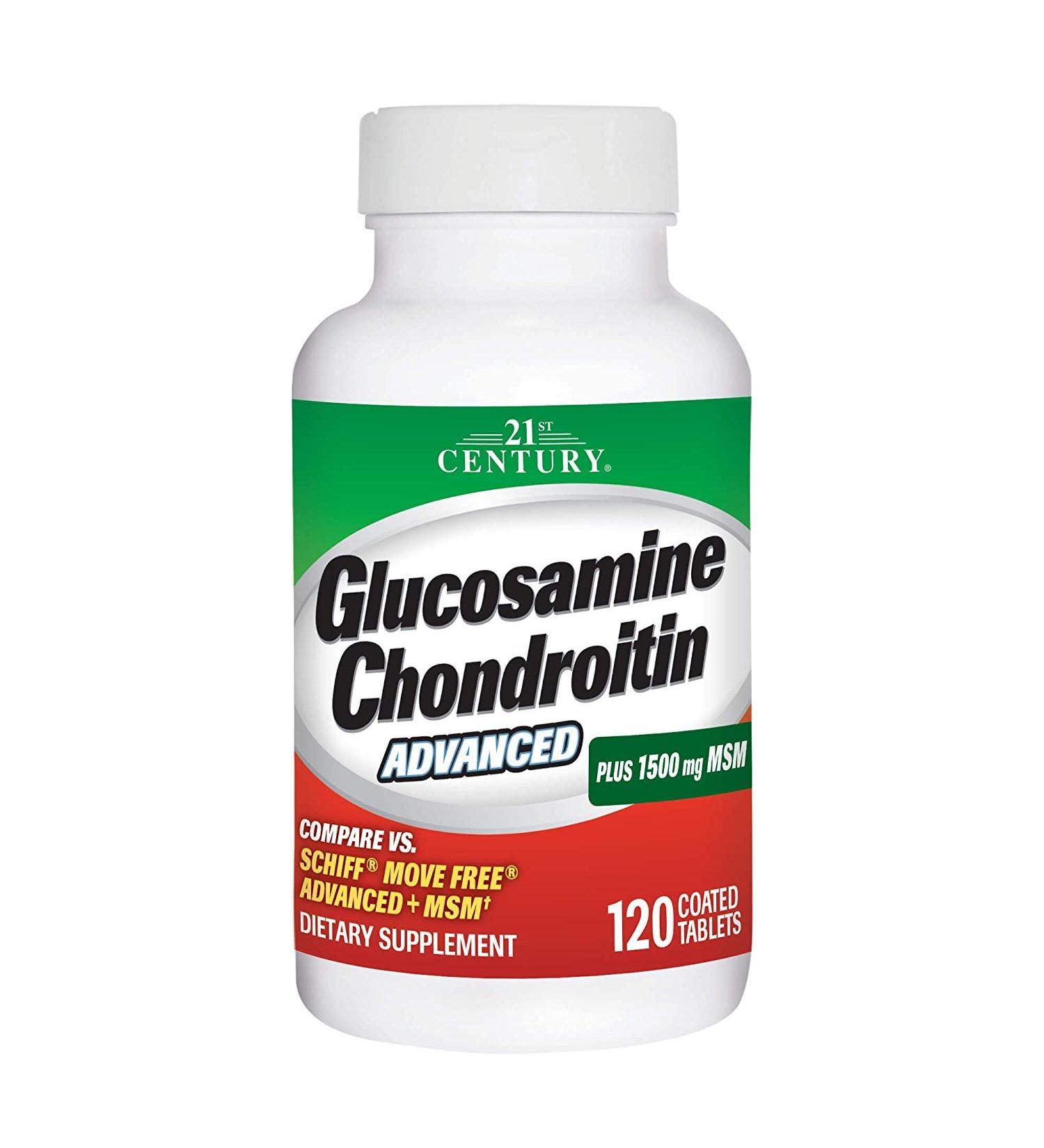 21st Century Glucosamine Chondroitin Advanced Plus MSM Tablets - 120 ct Pack of 4