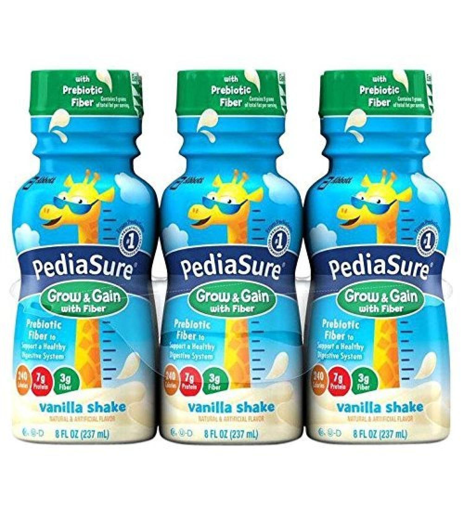 Pediasure With Fiber Nutrition Drink Bottles - Vanilla - 8 oz - 24 pk - Buy Online on GoSupps.com
