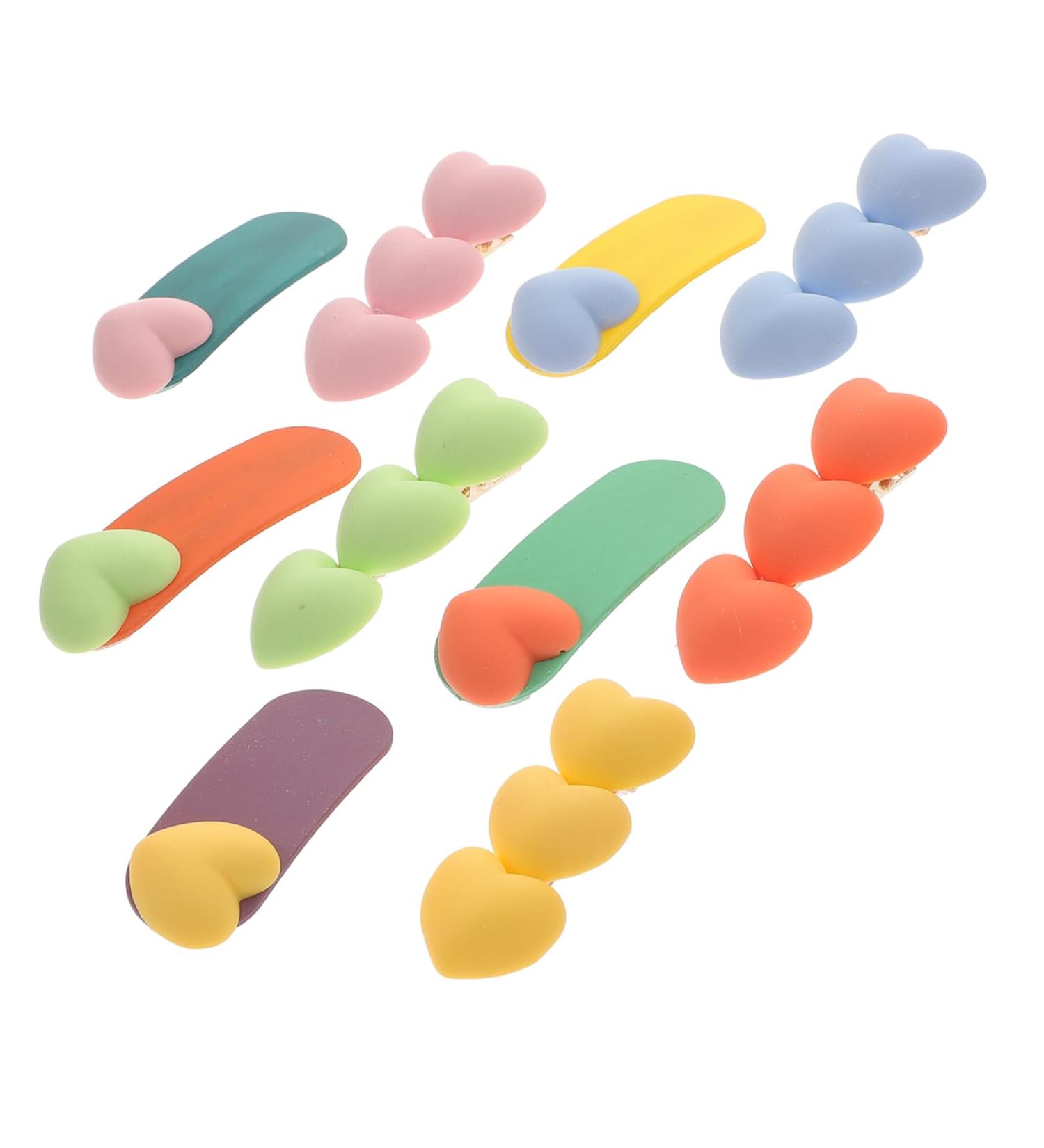 minkissy 5 Pairs Love Color Matching Hair Clip Hairpin Snap Clips for Hair Toddler Hair Accessories Hair Clips for Toddlers Cute Hair Clips Hair Pin Girl Issue Card Child Material: Plastic - Buy Online on GoSupps.com