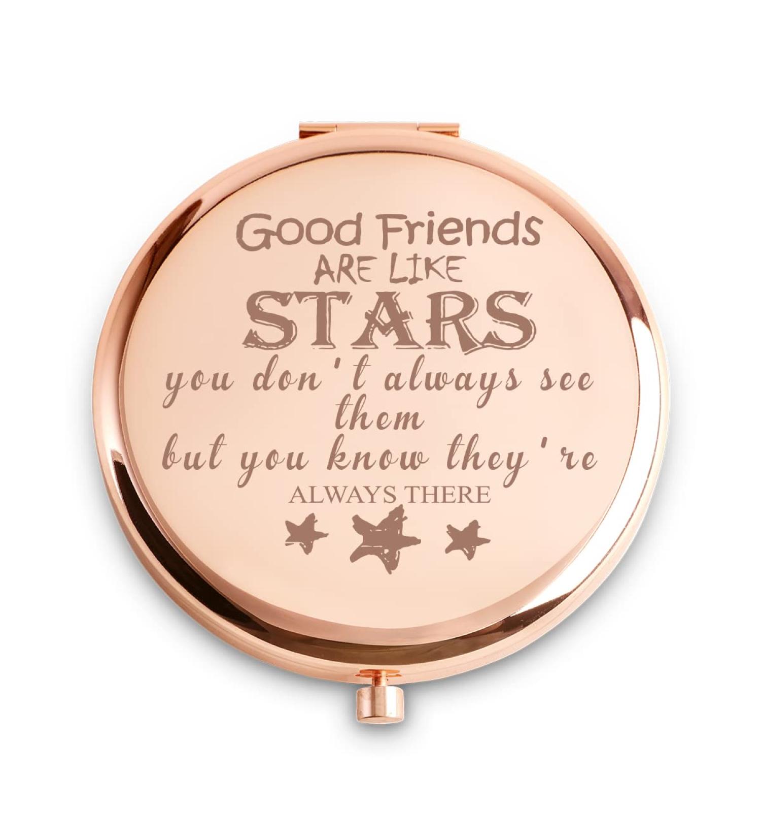 COYOAL Personalized Inspirational Compact Mirror - Friendship Gifts for Women | Birthday Gifts for Her - Best Friend, Coworker | Custom Engraved Keepsake - Buy Online on GoSupps.com