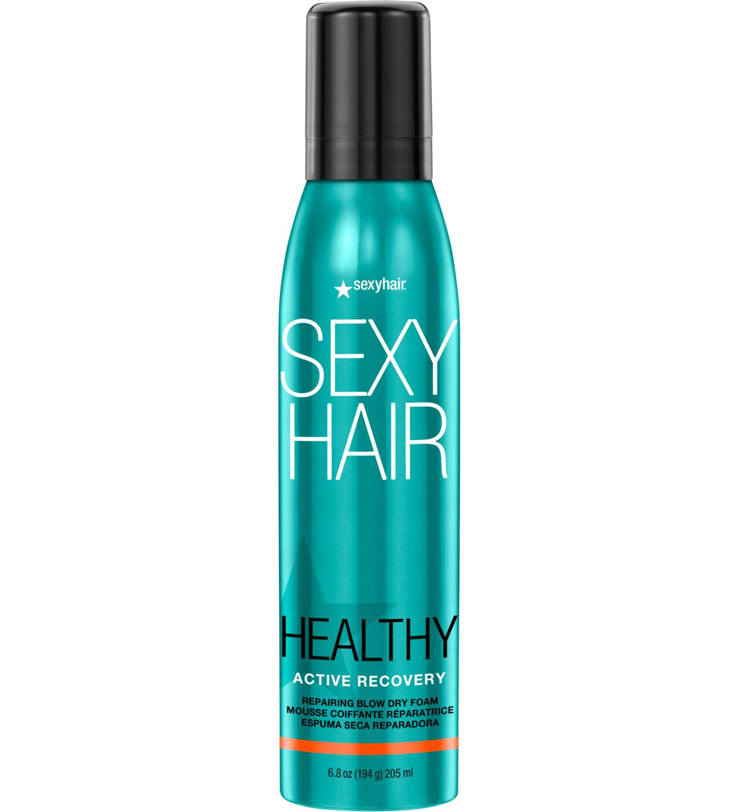 SexyHair Healthy Active Recovery Repairing Blow Dry Foam 6.8 Oz | Up to 99% Breakage Reduction | Helps Repair | All Hair Types - Buy Online on GoSupps.com