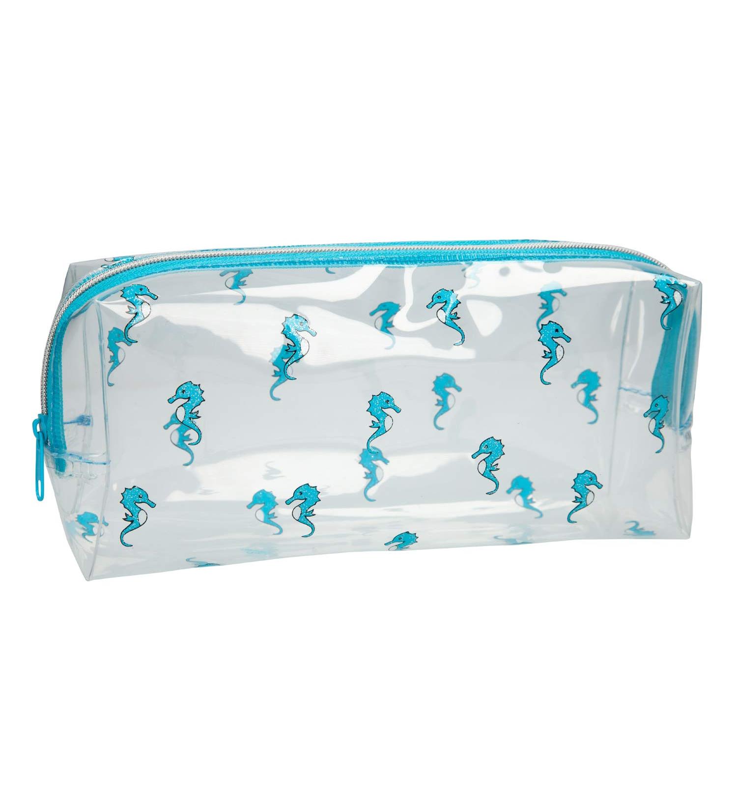 Cosmetic bag Fantasy Model with seahorses approx. 15 x 18 x 9 cm