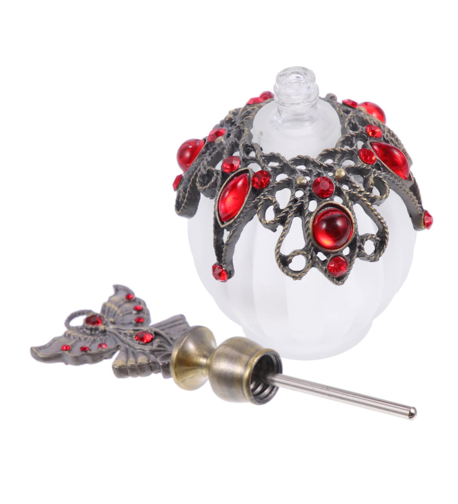 Beatifufu Perfume Bottle Essential Oil Bottle Middle Eastern Fragrance Bottle Decorative Perfume Dispenser Exquisite Bottle Decor Chic Perfume Glass Bottle Retro Perfume Bottle Empty Bottle 30 ml Red - Buy Online on GoSupps.com