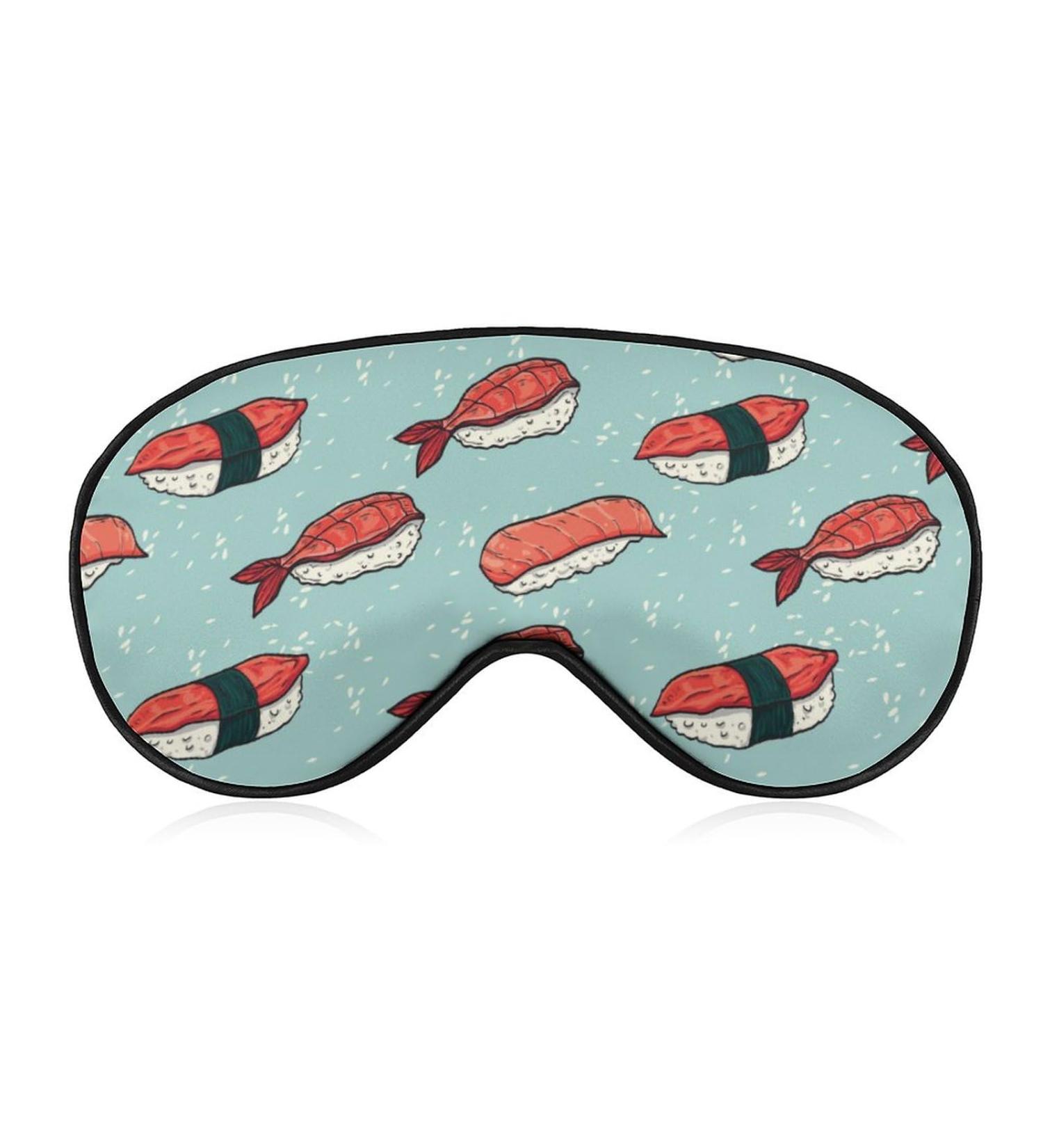 Japanese Sushi and Rolls Sleep Mask - Adjustable Eye Cover for Sleeping and Travel - Men and Women - Buy Online on GoSupps.com