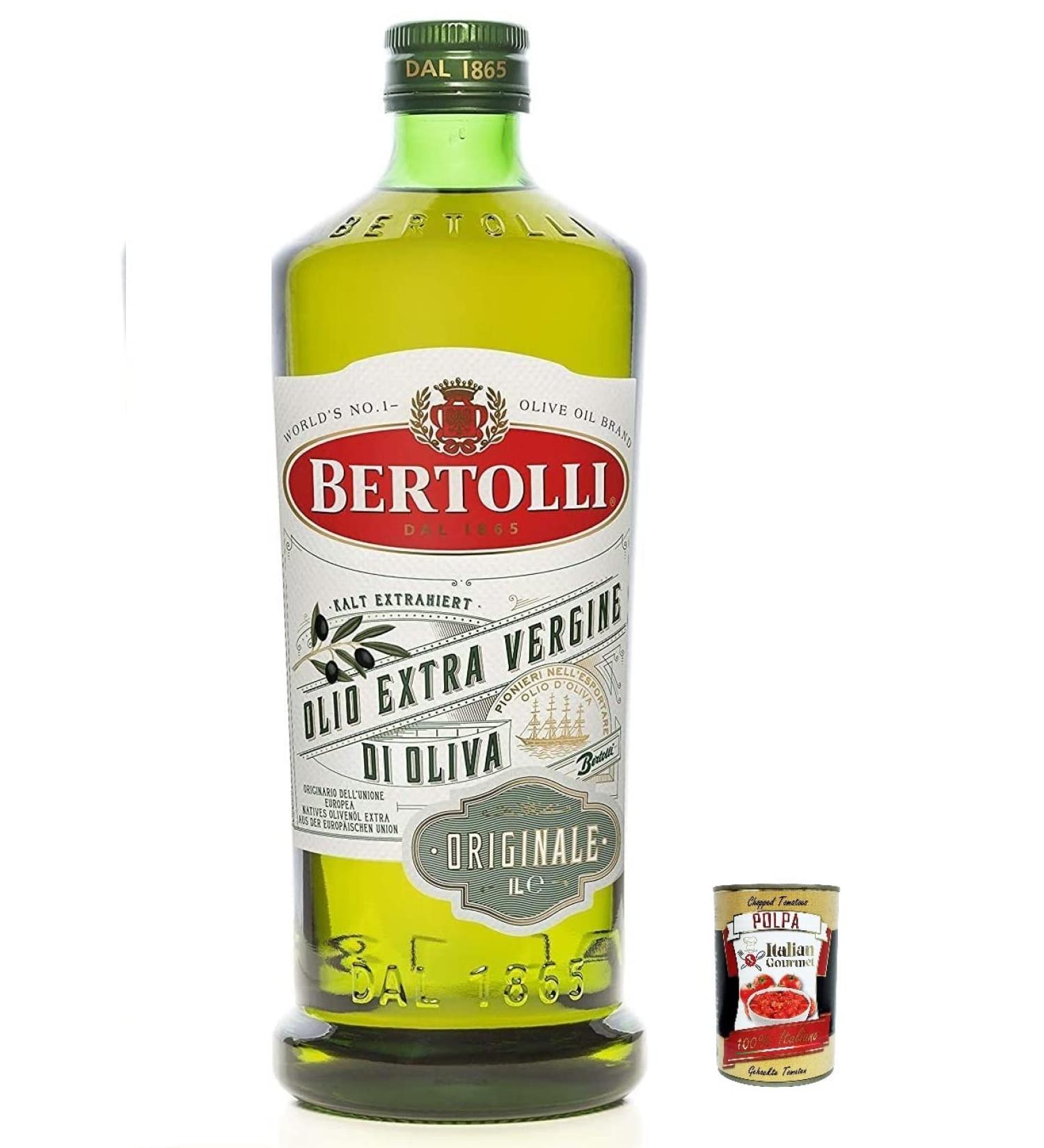 Bertolli Extra Original Olive Oils Pack of 6 1 Pack (6 x 1000 ml) + Italian Gourmet Polpa - Buy Online on GoSupps.com