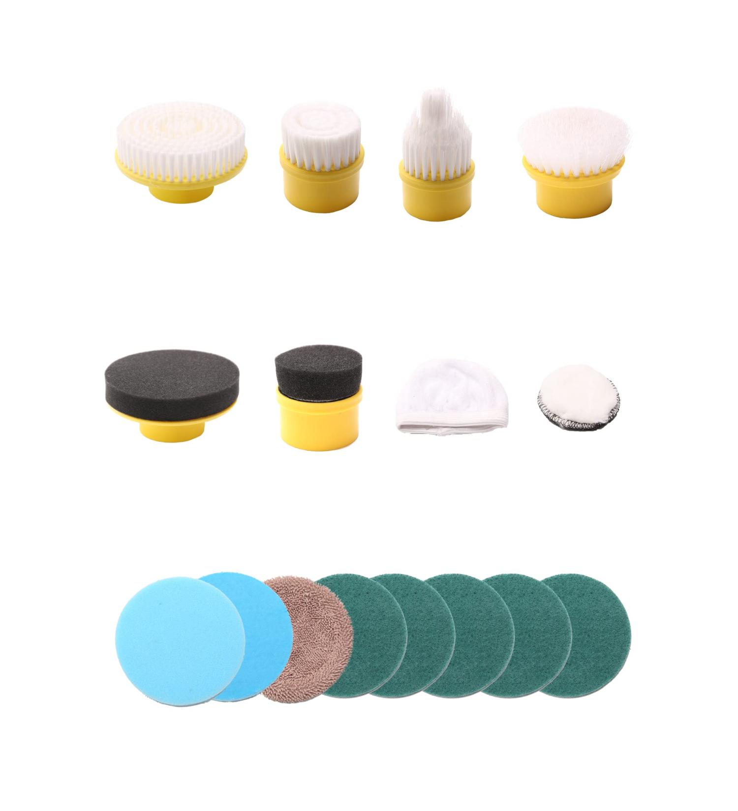 Replaceable Brush Heads for Electric Spin Scrubber - 16 Pack | Cordless Power Shower Cleaning Brush for Kitchen, Bathroom, Shower, Tub, Tile, Floor, Car - Buy Online on GoSupps.com