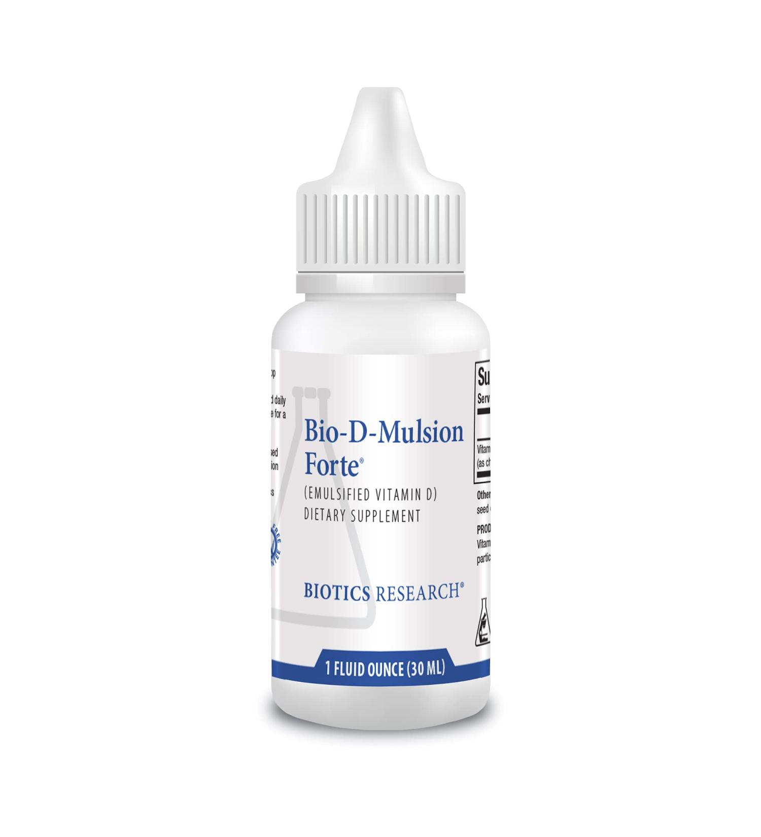 Biotics Research Bio D Mulsion Forte Vitamin D3 Liquid Drops 50 | Optimal Absorption for Bone & Immune Health - Buy Online on GoSupps.com