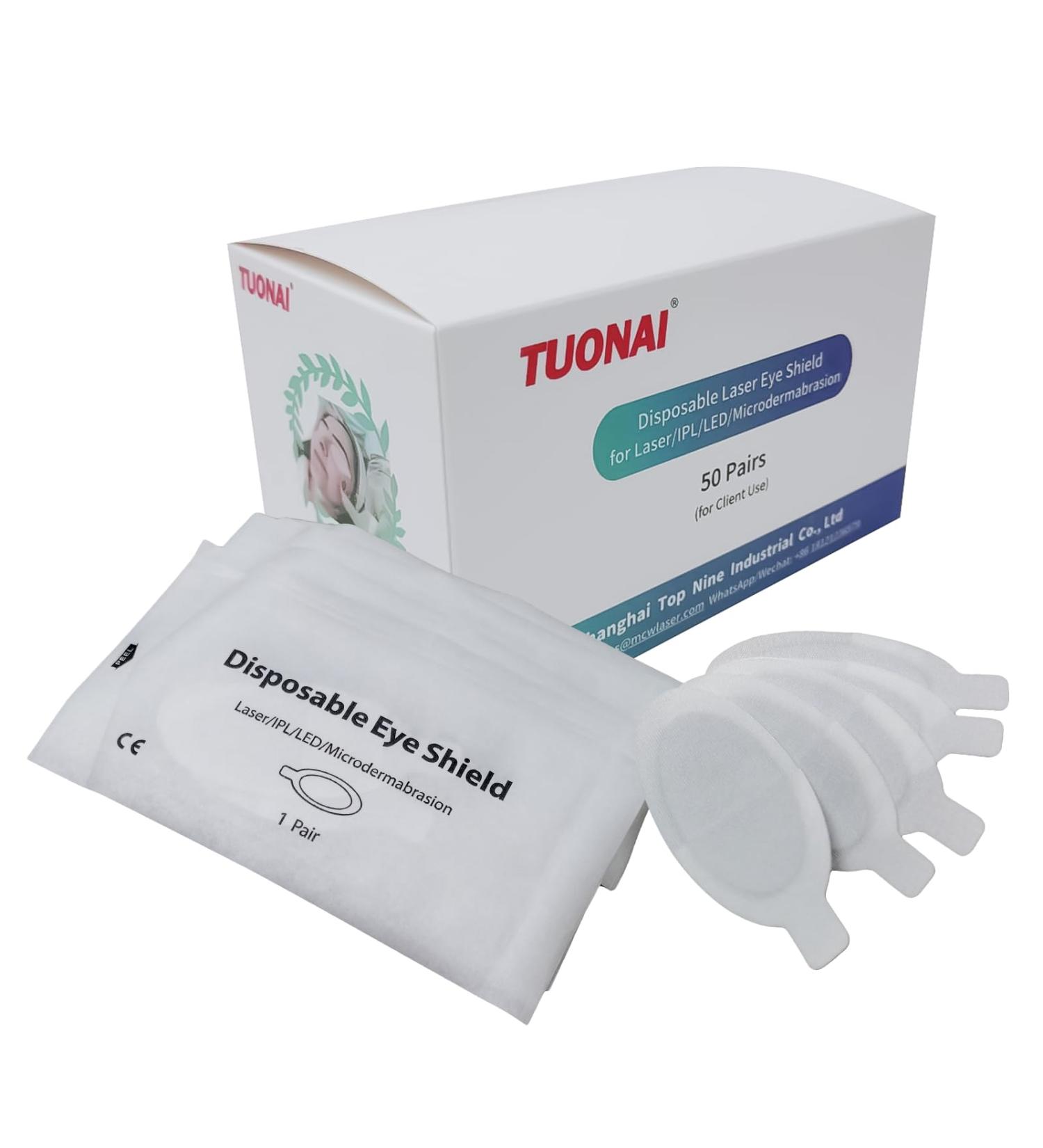 TUONAI Disposable Laser Eye Protection Shields - 50 Pairs for IPL Hair Removal | Client Safety | 190-11000nm - Buy Online on GoSupps.com