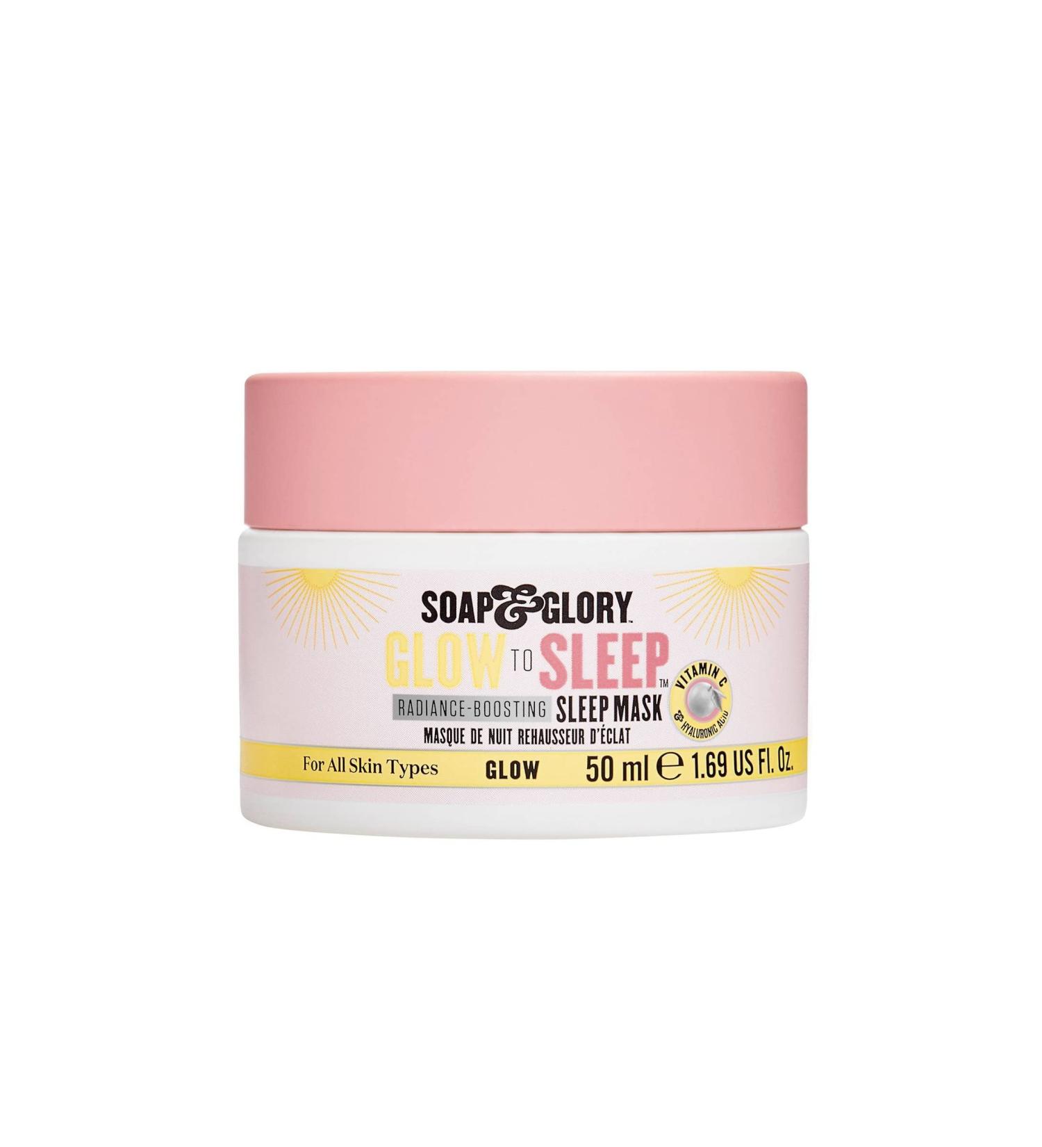 Soap & Glory Glow to Sleep Vitamin C Radiance Mask - Hydrating Overnight Face Mask with Hyaluronic Acid for All Skin Types - 1.69 fl oz - Buy Online on GoSupps.com