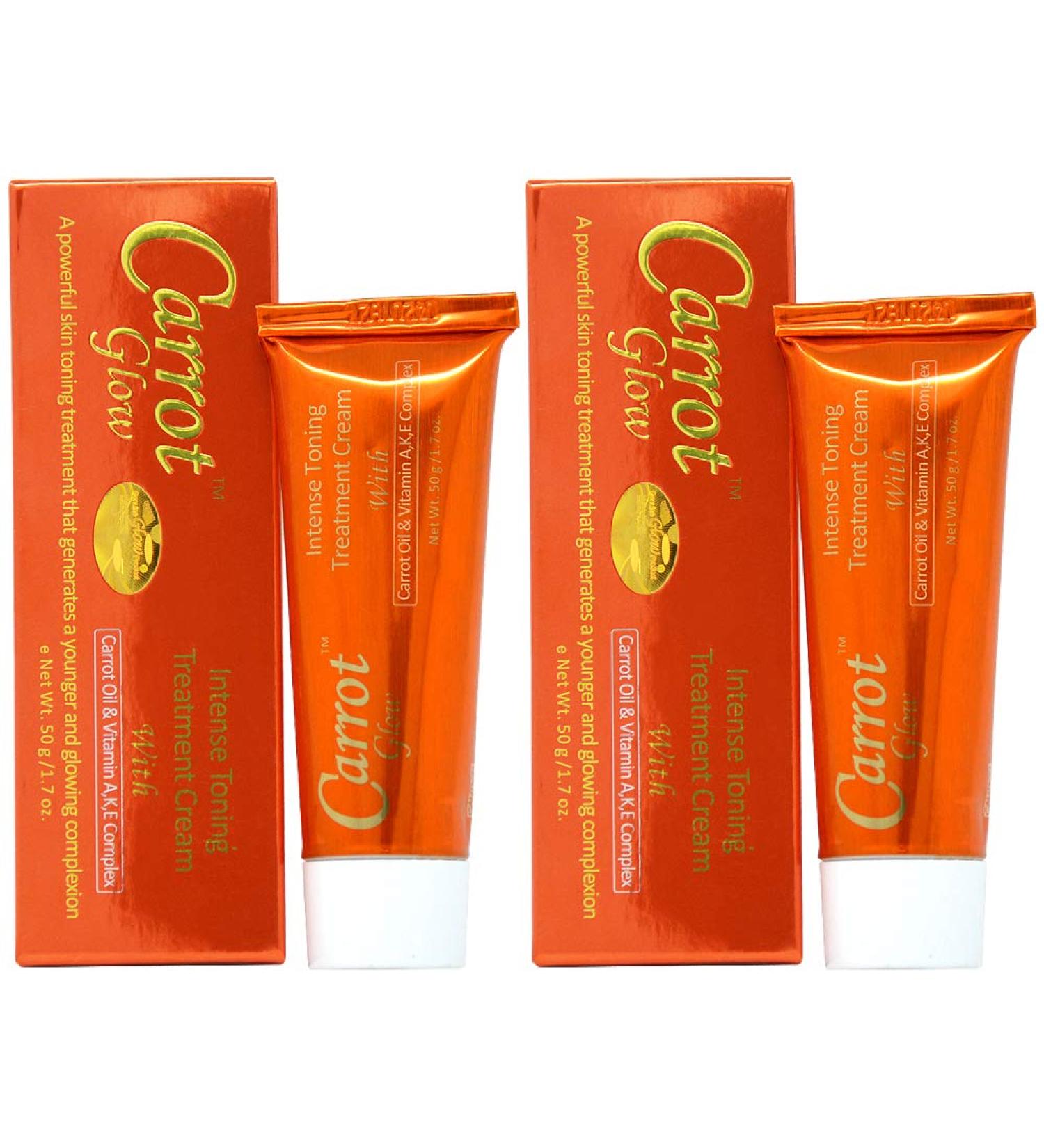 Carrot Glow Intense Toning Treatment Cream 1.7 oz (Pack of 2)