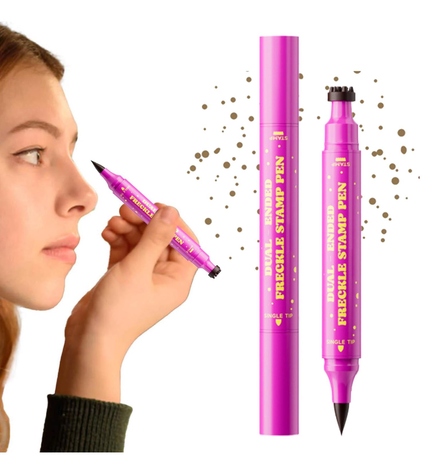 Naqqios Fake FrecklesFace Pen for Dots Waterproof 2 in 1 Fake Freckles Stamps Eyeliner Long Lasting for Skin Care and Beauty Women and Girls Natural Look Social - Buy Online on GoSupps.com