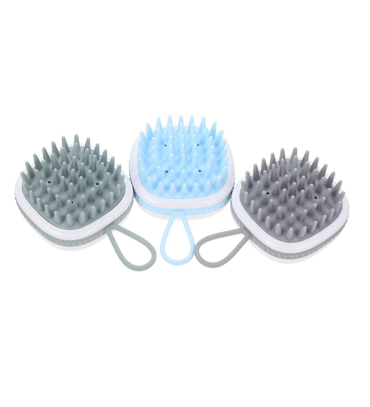 BCOATH 3-Piece Shampoo Brush & Scalp Massager for Kids - Portable Hair Cleaning Massage Device for Children's Head Care - Buy Online on GoSupps.com