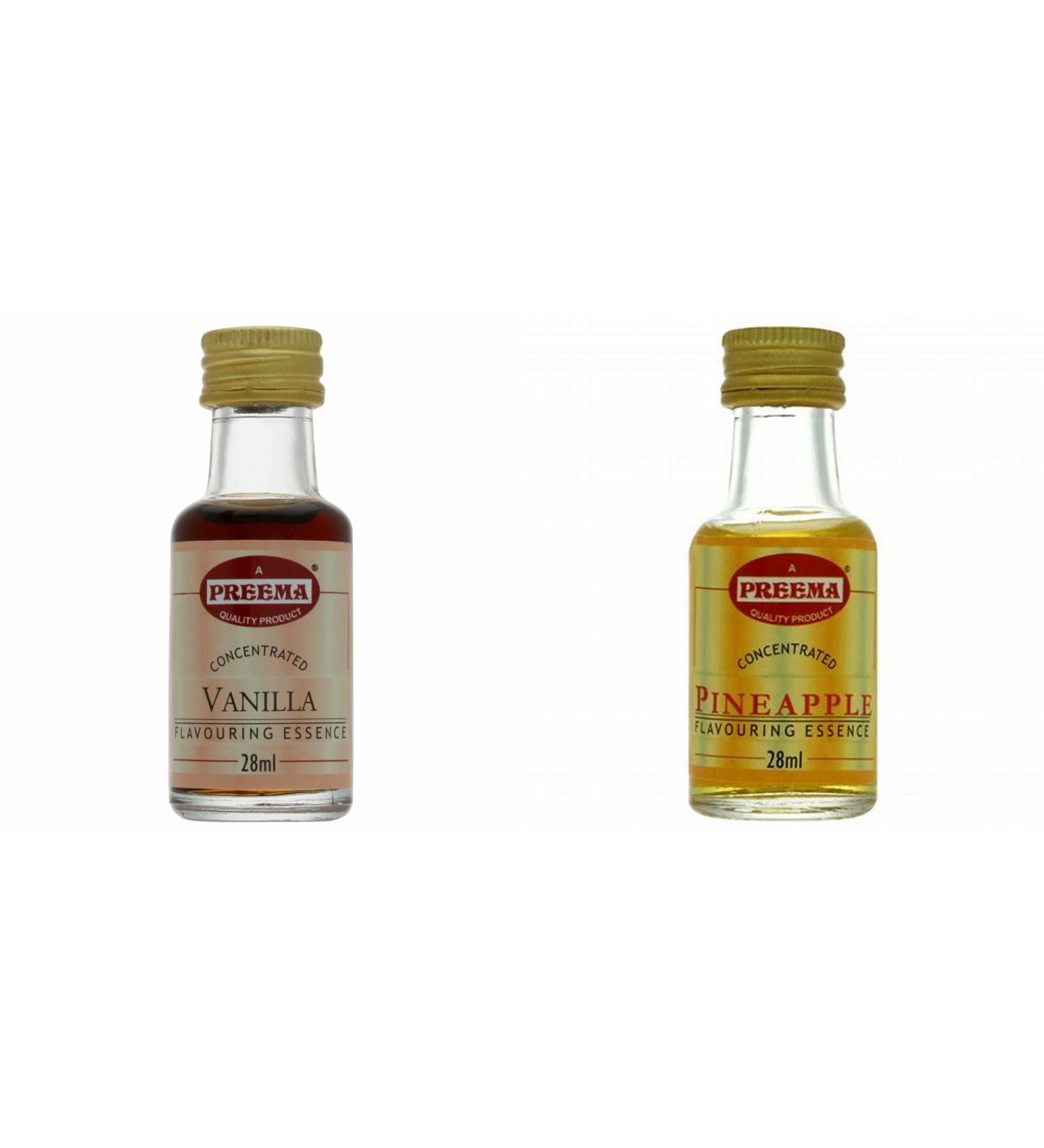Preema Vanilla Essence - 28ML And Preema Pineapple Flavouring Essence - 28ml Prefect For Baking | Halal | Premium Quality - Buy Online on GoSupps.com