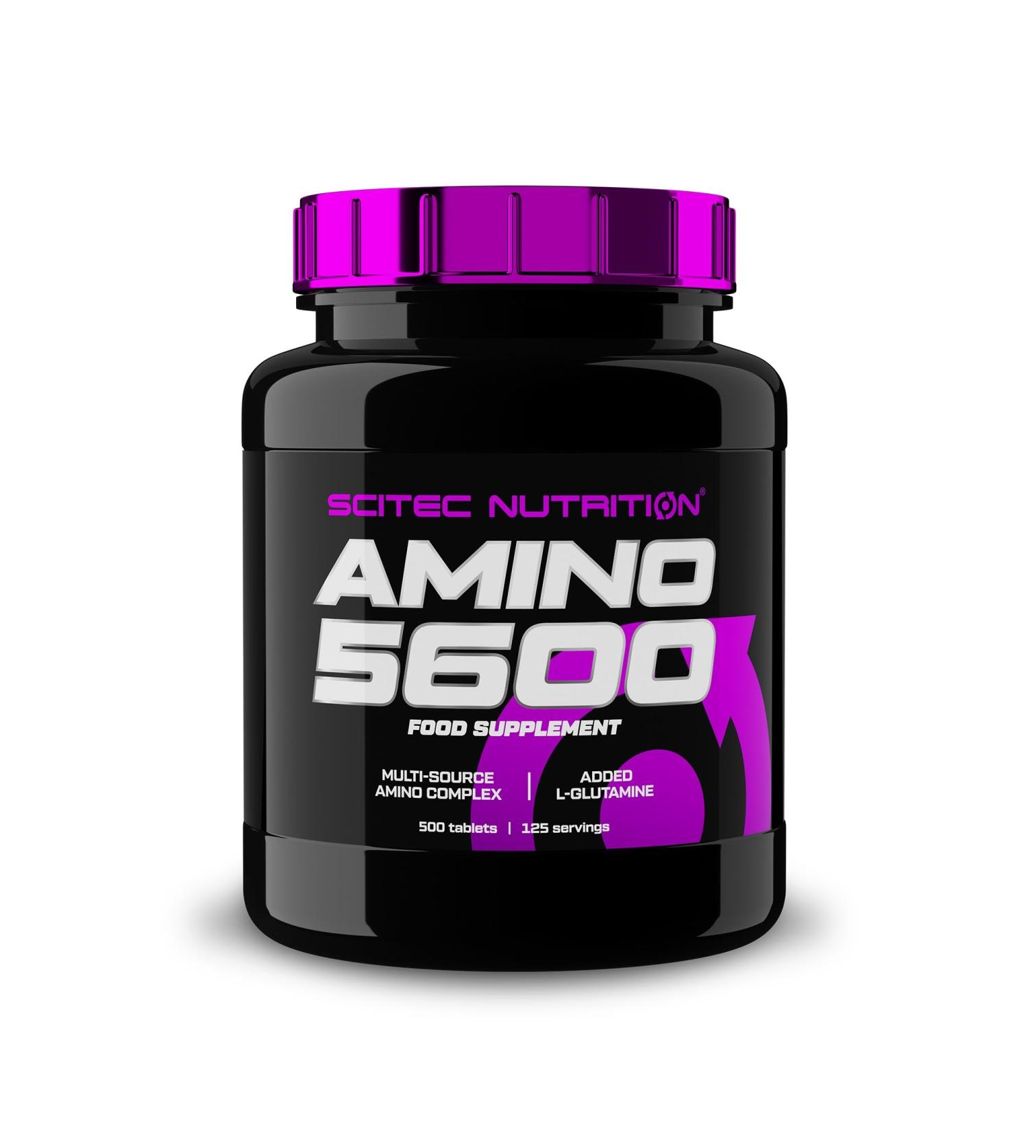 Scitec Nutrition Amino 5600 Tablets Essential Amino Acids & BCAAs with L-Glutamine Promotes Muscle Recovery and Growth Whey Protein & Casein Formula 500 Tablets - Buy Online on GoSupps.com