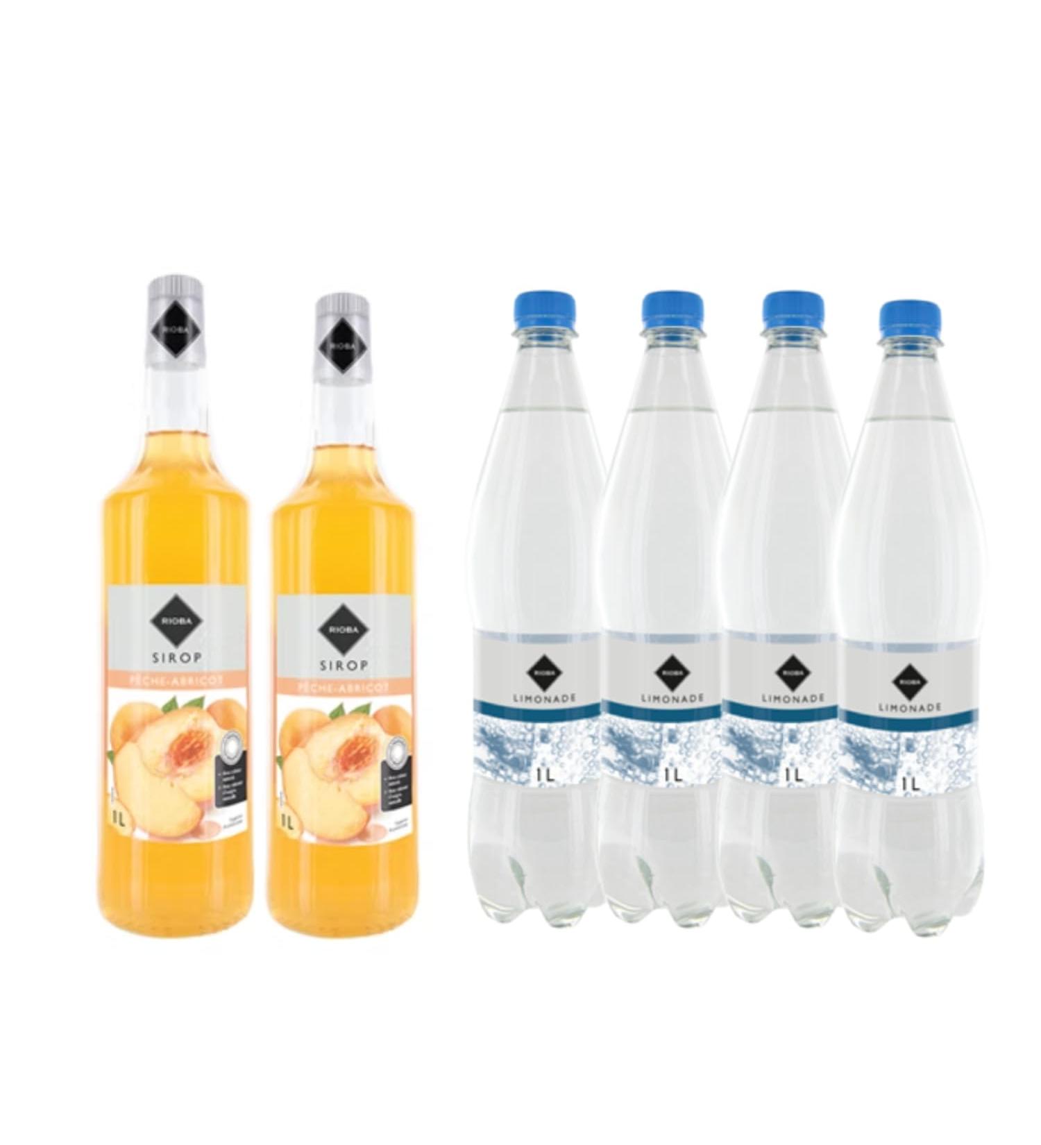  Wine And More Set of 4 Gilbert & Lemonade Syrups: Gilbert Peach Syrup (2 x 1 L) - Gilbert Lemonade (4 x 1 L) - Buy Online on GoSupps.com