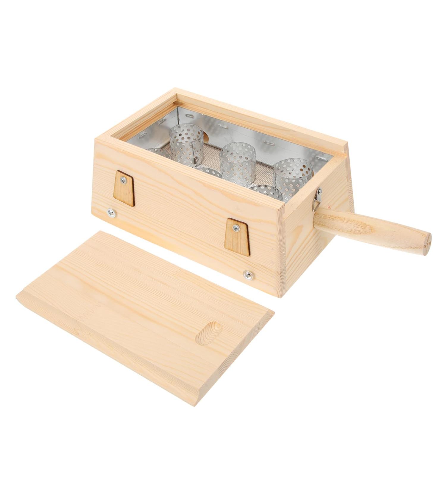 Iwowhero Moxibustion Box - Mugwort Healing Device with Scalding Protection | Adjustable Wooden Moxa Stick Holder - Buy Online on GoSupps.com