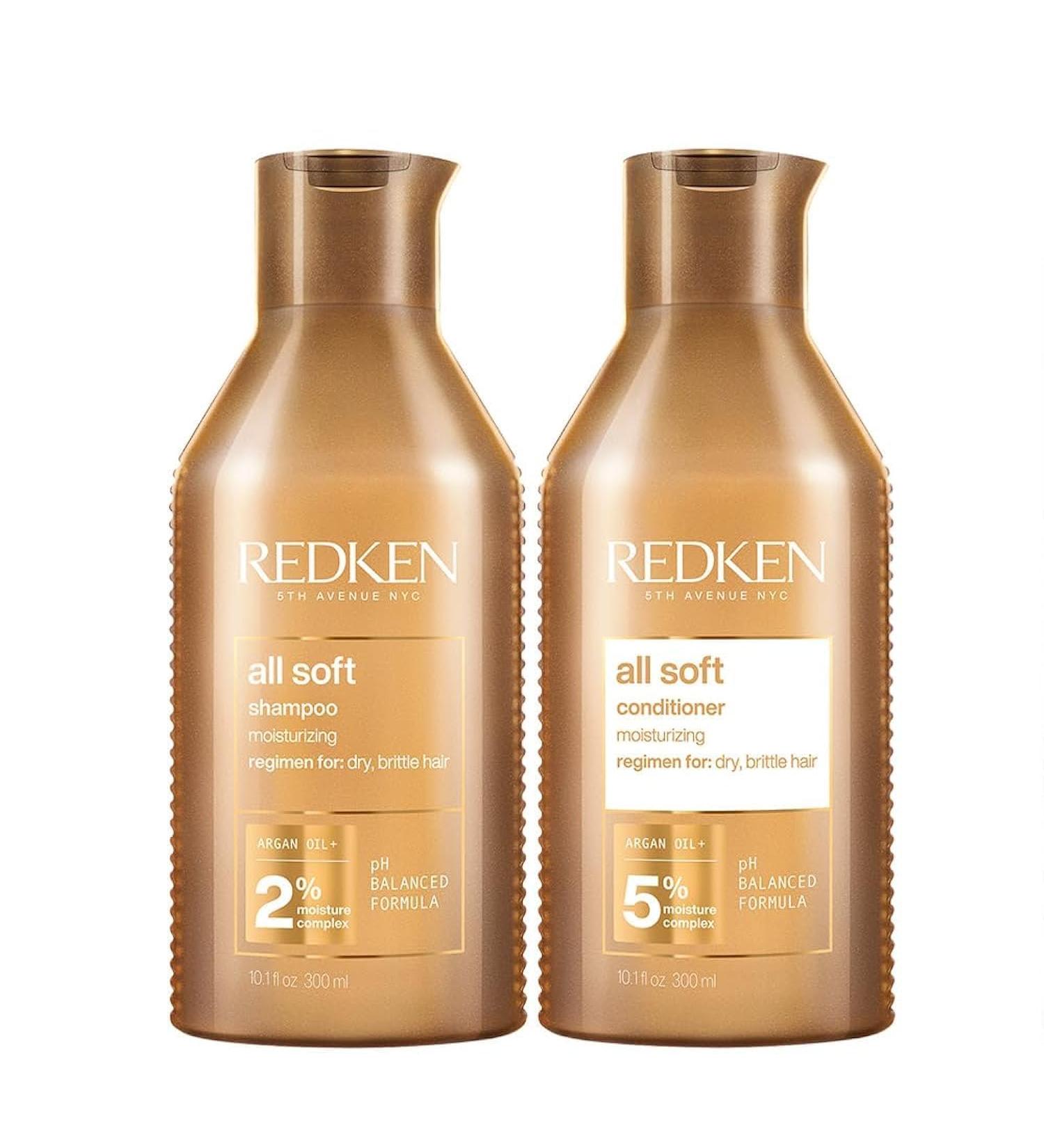 Redken All Soft Shampoo & Conditioner Duo 300ml - Hydrating Hair Care Set - Buy Online on GoSupps.com