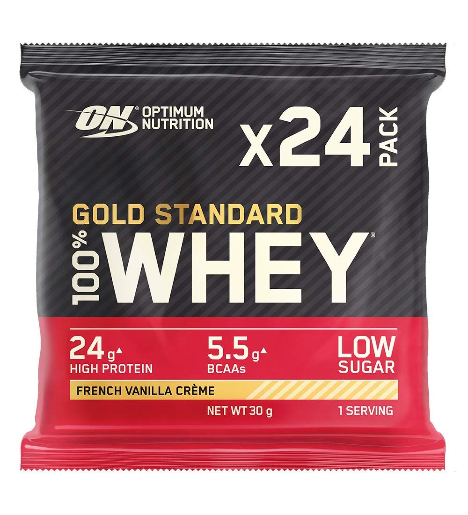  Optimum Nutrition Gold standard 100% whey - 1 boite (24 x 30 g) - Vanille Fan aise - Optimum nutrition - Buy Online on GoSupps.com