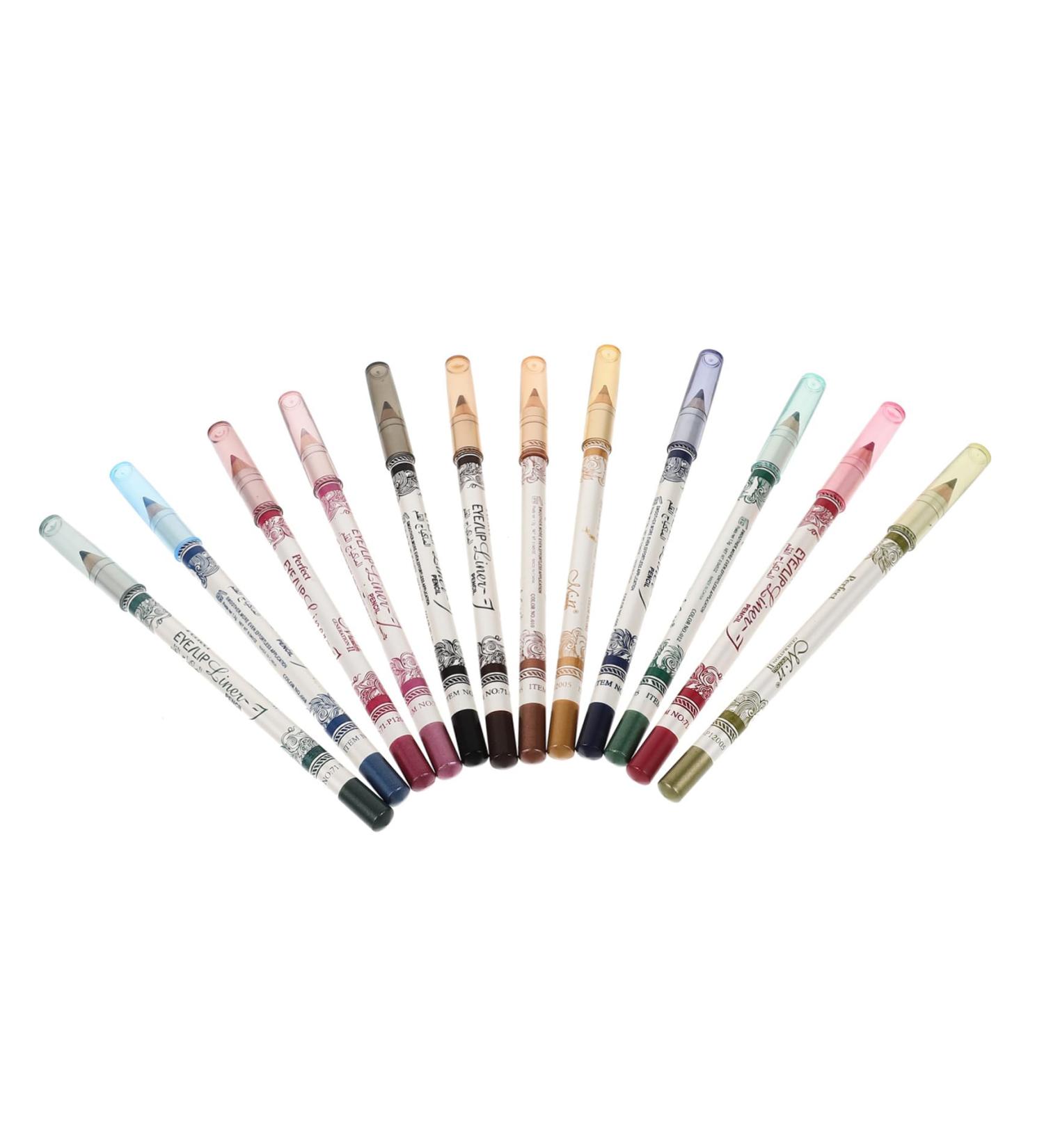 FOMIYES 12 Glitter Eyeliner Glitter Outfit Flash Suit Cosmetic Pencils Set Shimmer Water Proof 1 count (Pack of 1) As Shown - Buy Online on GoSupps.com