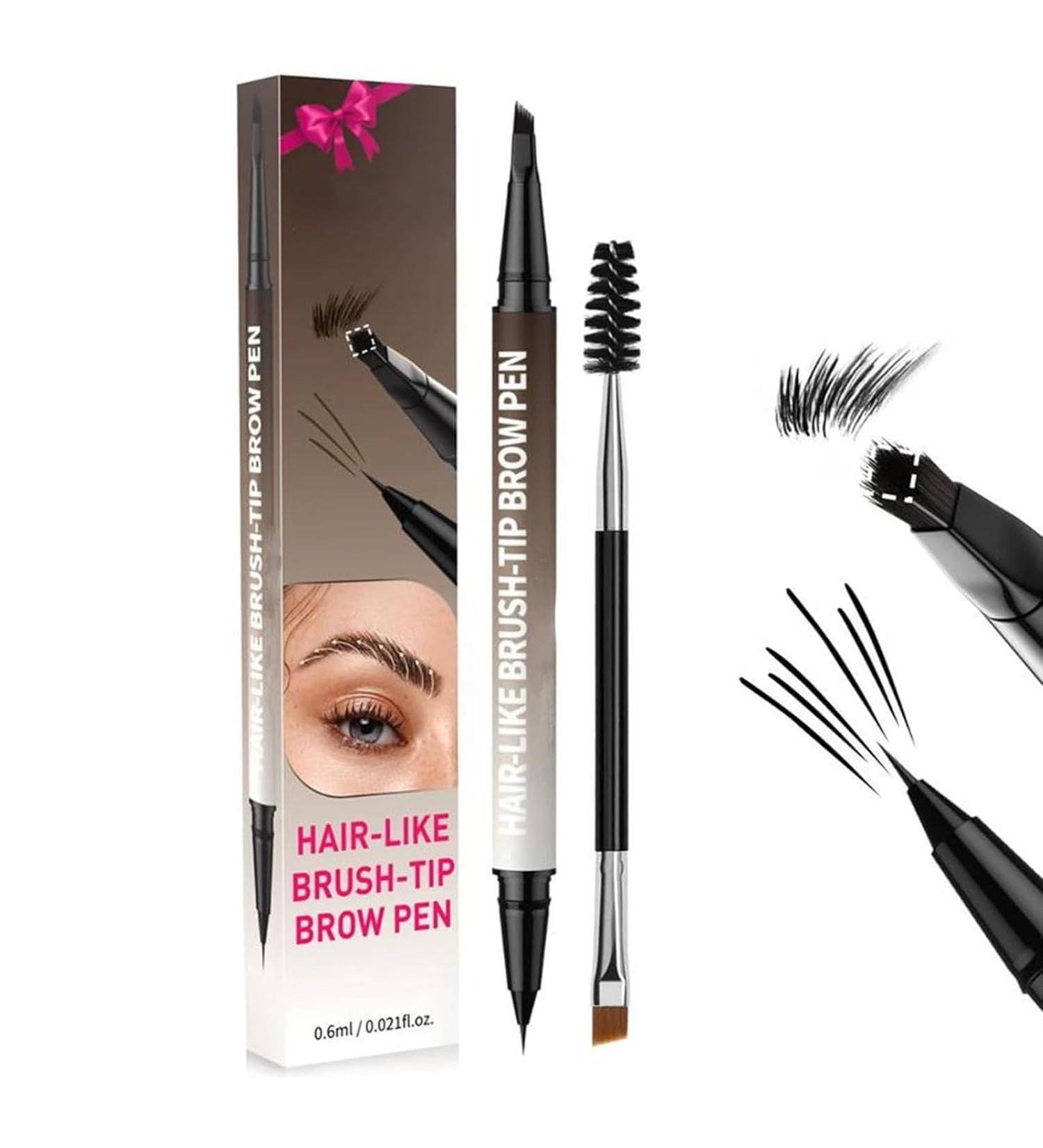 Ampltulastd Eyebrow Pen All Day Eyebrows and Eyeliner Double Ended Microblading Eyebrow Pencil Long Lasting Waterproof Hairy Eyebrow PencilBlack - Buy Online on GoSupps.com
