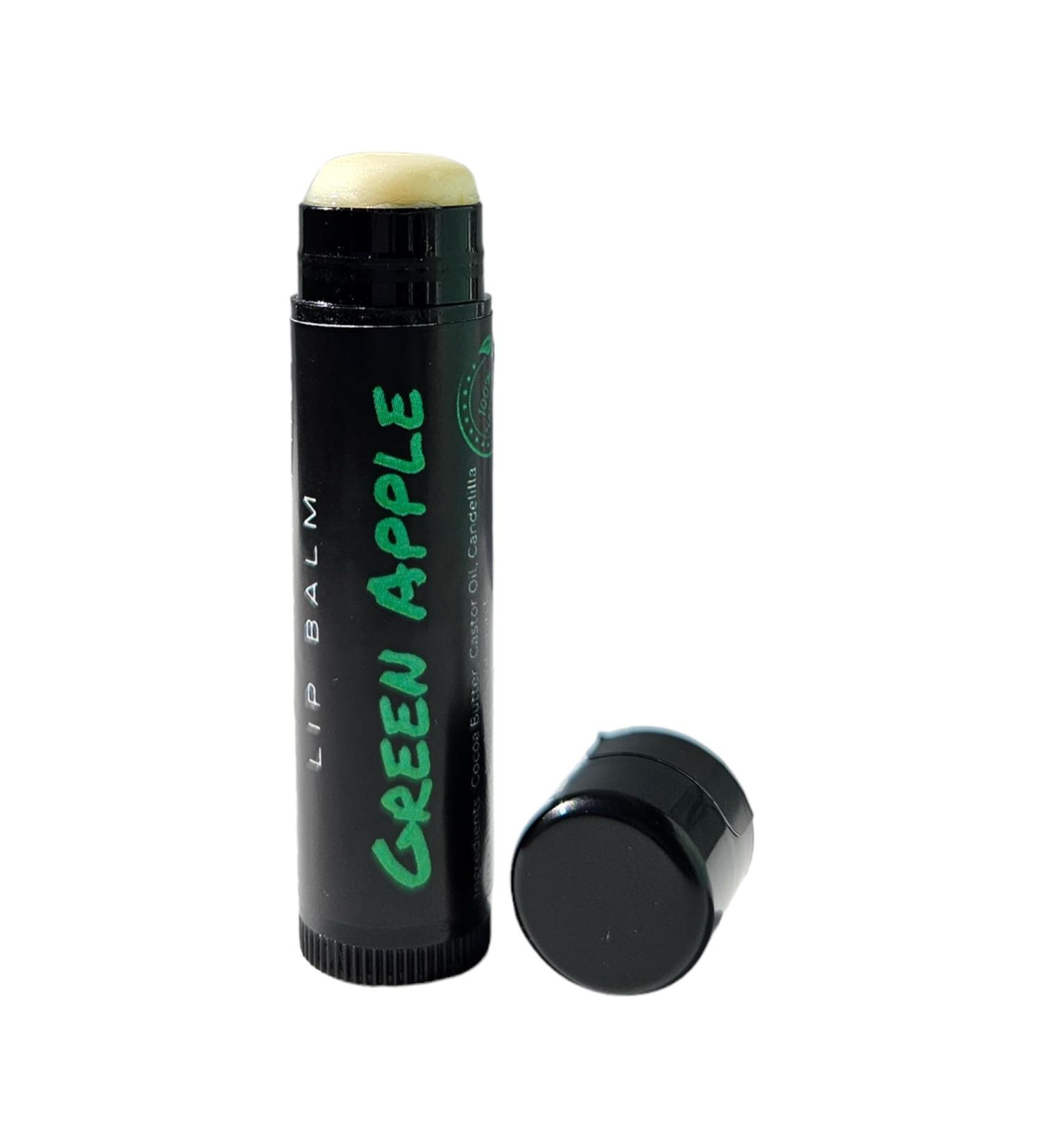 UNCHAPPED Green Apple Lip Balm - Vegan - Free of the top 9 food allergens - Nut free lip balm - No beeswax lip balm - All natural lip balm - Soy free lip balm