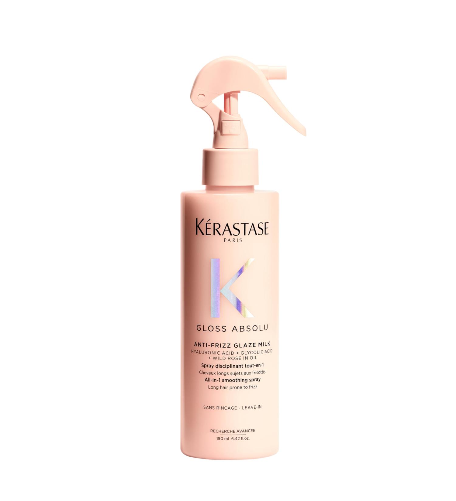 K RASTASE Gloss Absolu - Anti-Frizz Glaze Milk - Spray Disciplinant tout-en-1 - Acide Hyaluronique Acide Glycolique et Rose Sauvage - Cheveux Longs et Sujets aux Frisottis Format 190ml - Buy Online on GoSupps.com