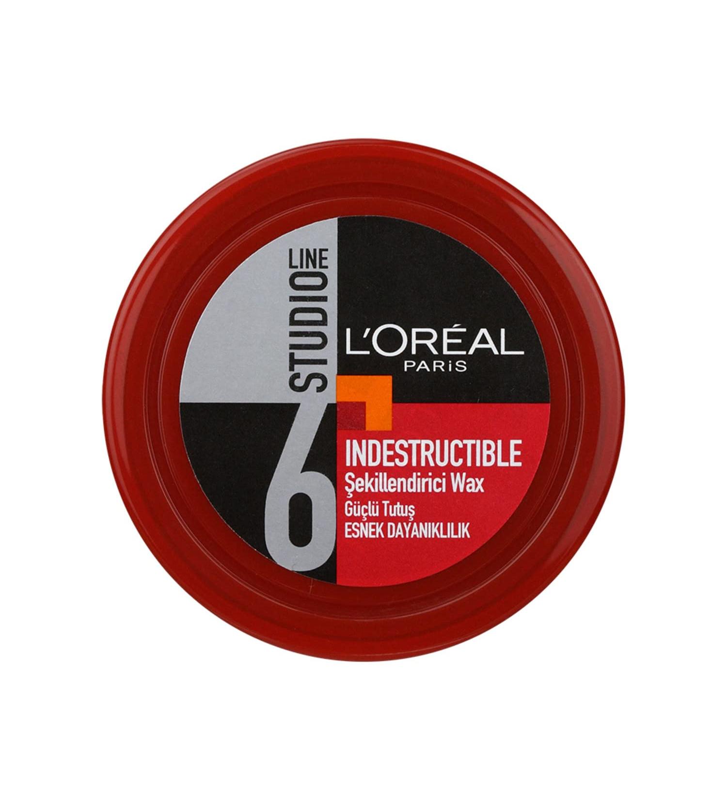 L OR AL PARIS - Studio Line Indestructible - Strong Hold Sculpting Wax - All Hair Types - Men and Women - 75ml