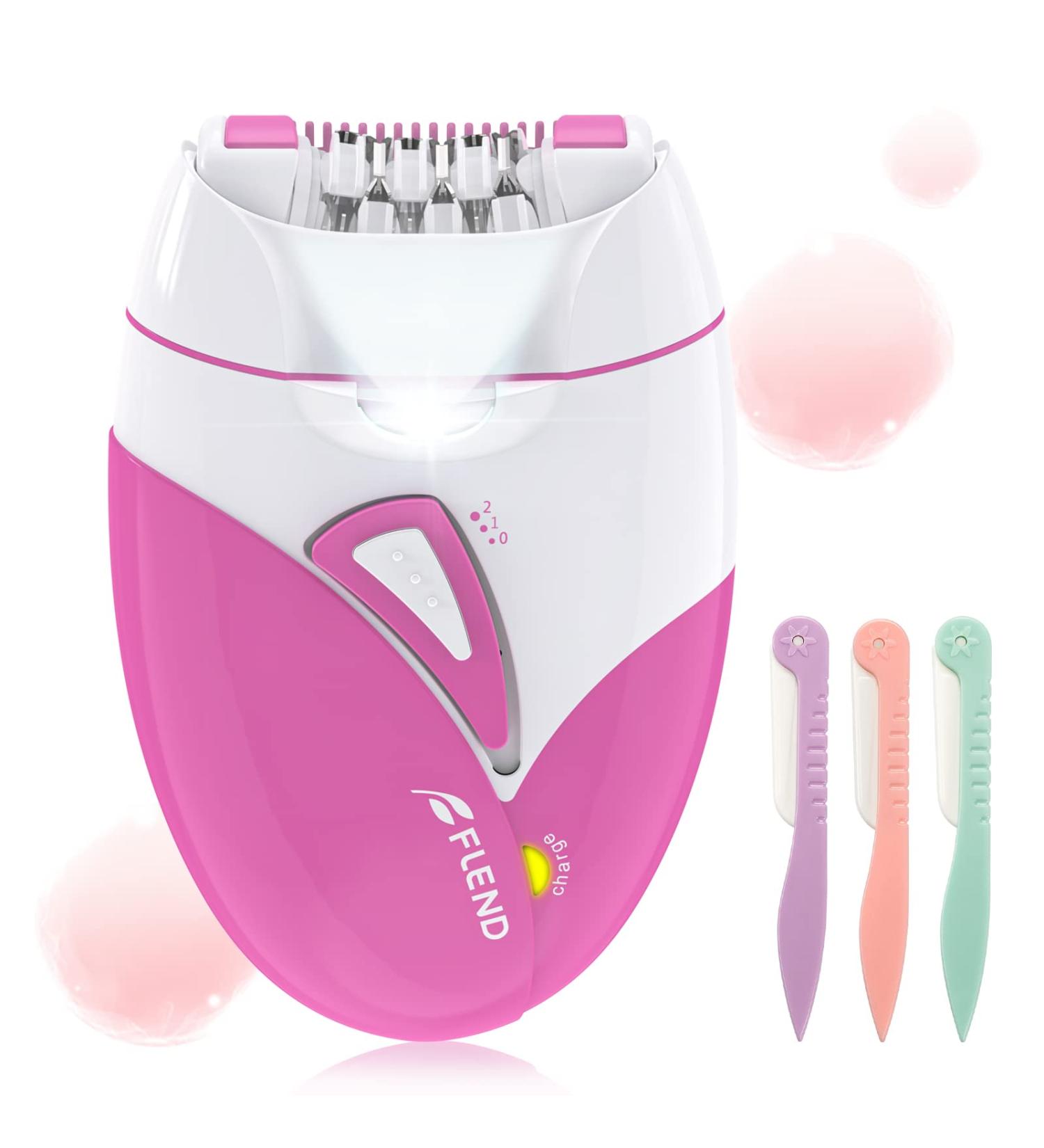 Wireless Facial Epilator for Women - Hair Removal & Bikini Trimmer with LED Light | Epilier Face Purple - Buy Online on GoSupps.com