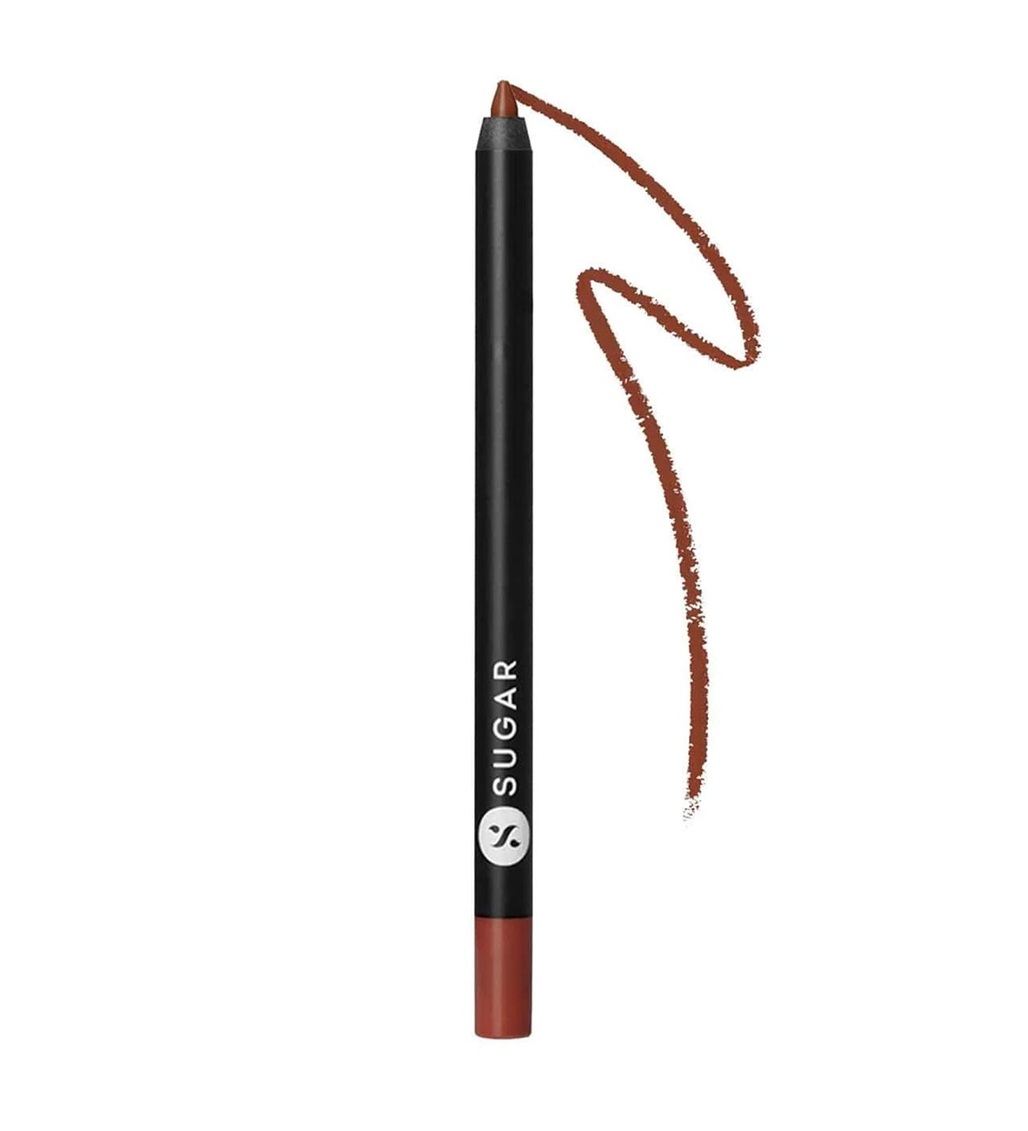 SUGAR Cosmetics Lipping On The Edge Lip Liner 01 Taffeta Terracotta - Water-Resistant 10-Hour Wear With Sharpener - Shop Internationally - Buy Online on GoSupps.com