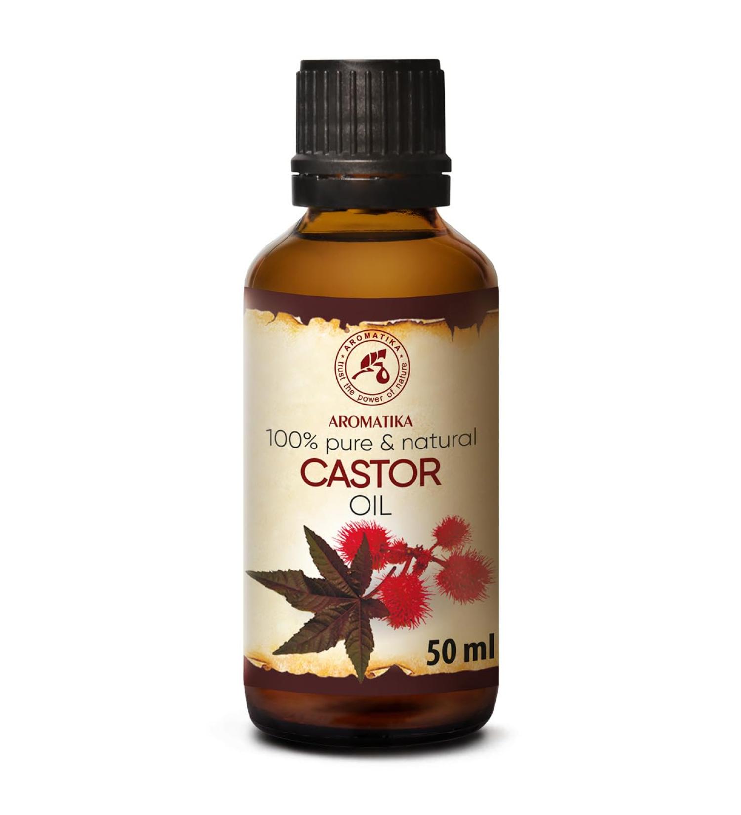 Pure Cold-Pressed Casting Oil 50ml - Ricinus Communis - Best Body Oil for Face Skin Eyebrows & Eyelash - Intensive Care & Massage - Premium Quality from India - Buy Online on GoSupps.com