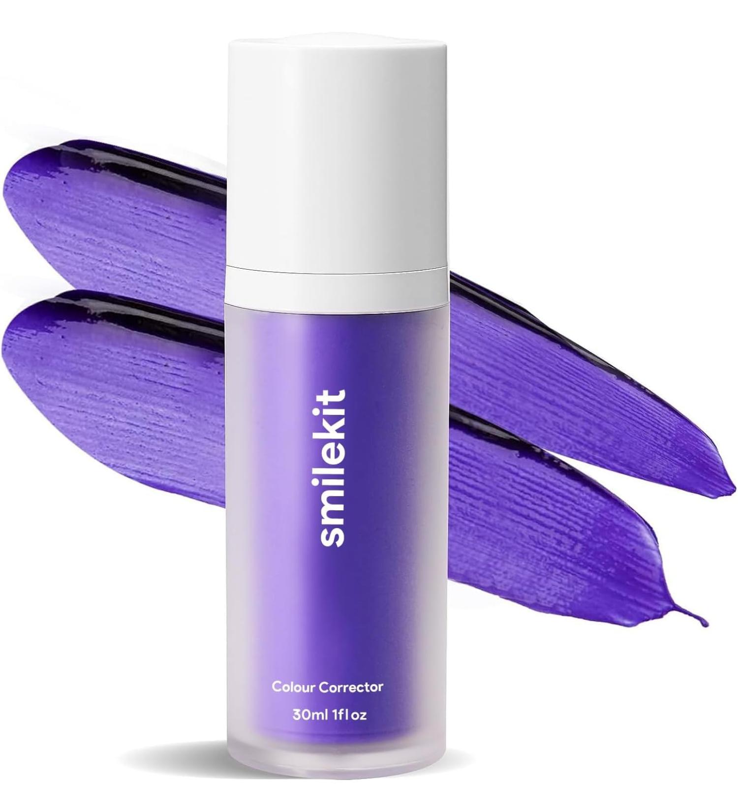 Purple Teeth Whitening Toothpaste | Effective Color Correction for White Teeth | Mild Mint Flavor - 30ml - Buy Online on GoSupps.com