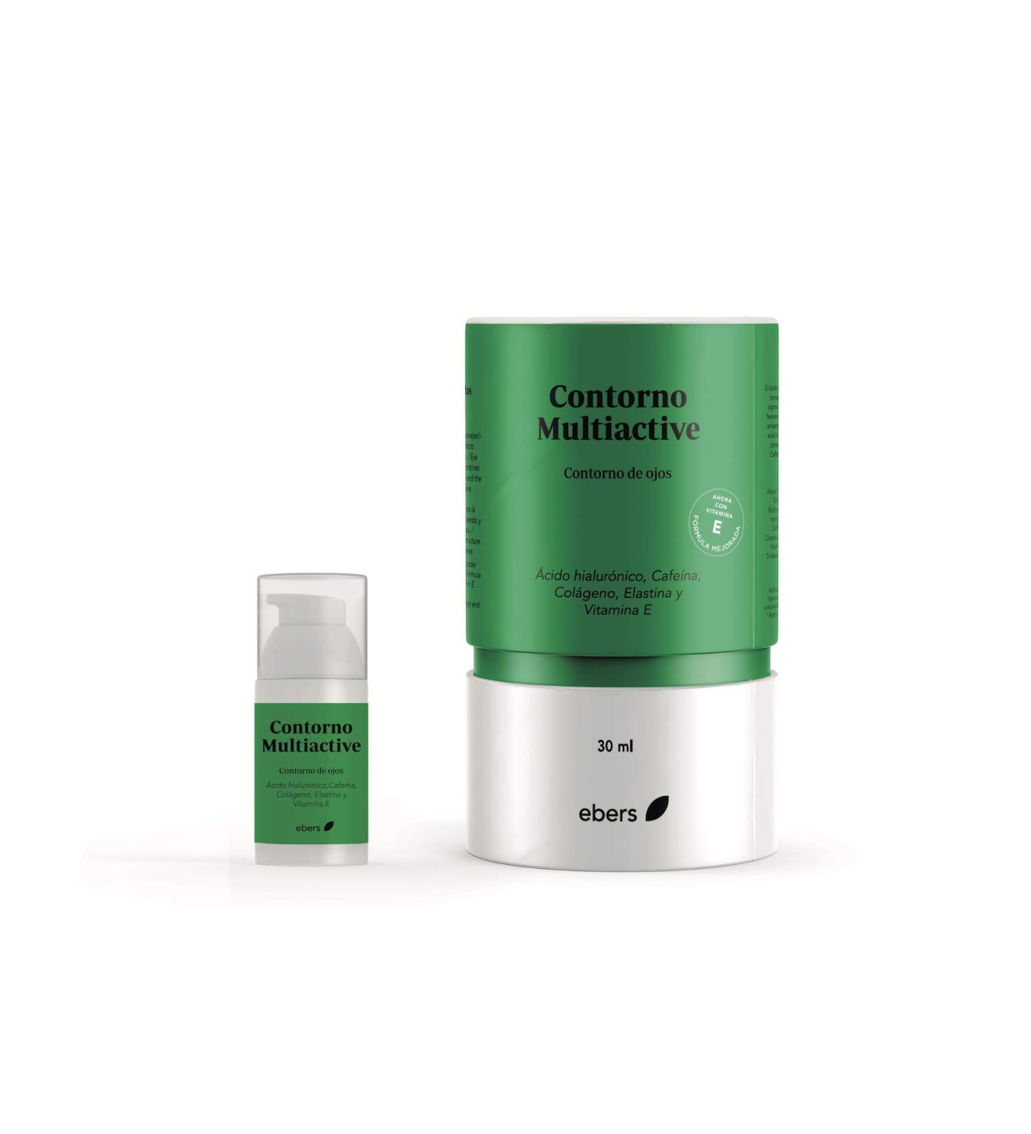 Ebers Multiactive Eye Contour 30ml | Reduce Bags & Dark Circles | Caffeine Hyaluronic Acid Collagen Elastin & Vitamin E - Buy Online on GoSupps.com