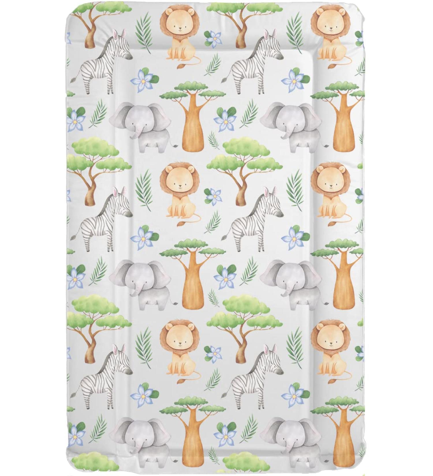 Sunnybabies Jungle Safari Baby Changing Mat Pastel Unisex Soft Padded Deluxe