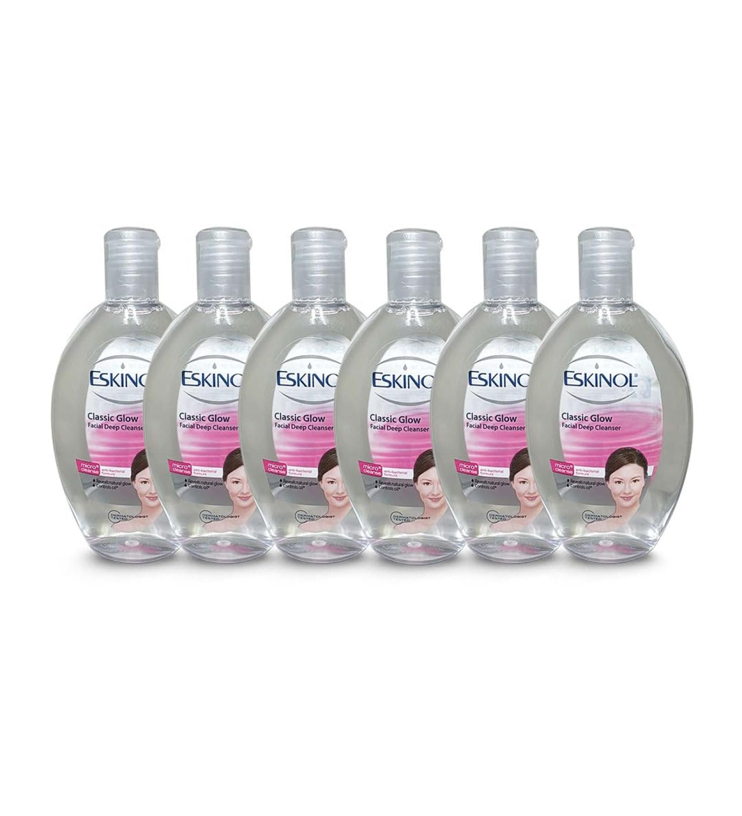 Eskinol Facial Cleanser 225 Ml - 7.6 Oz (Pack of 6) (Classic White) - Buy Online on GoSupps.com