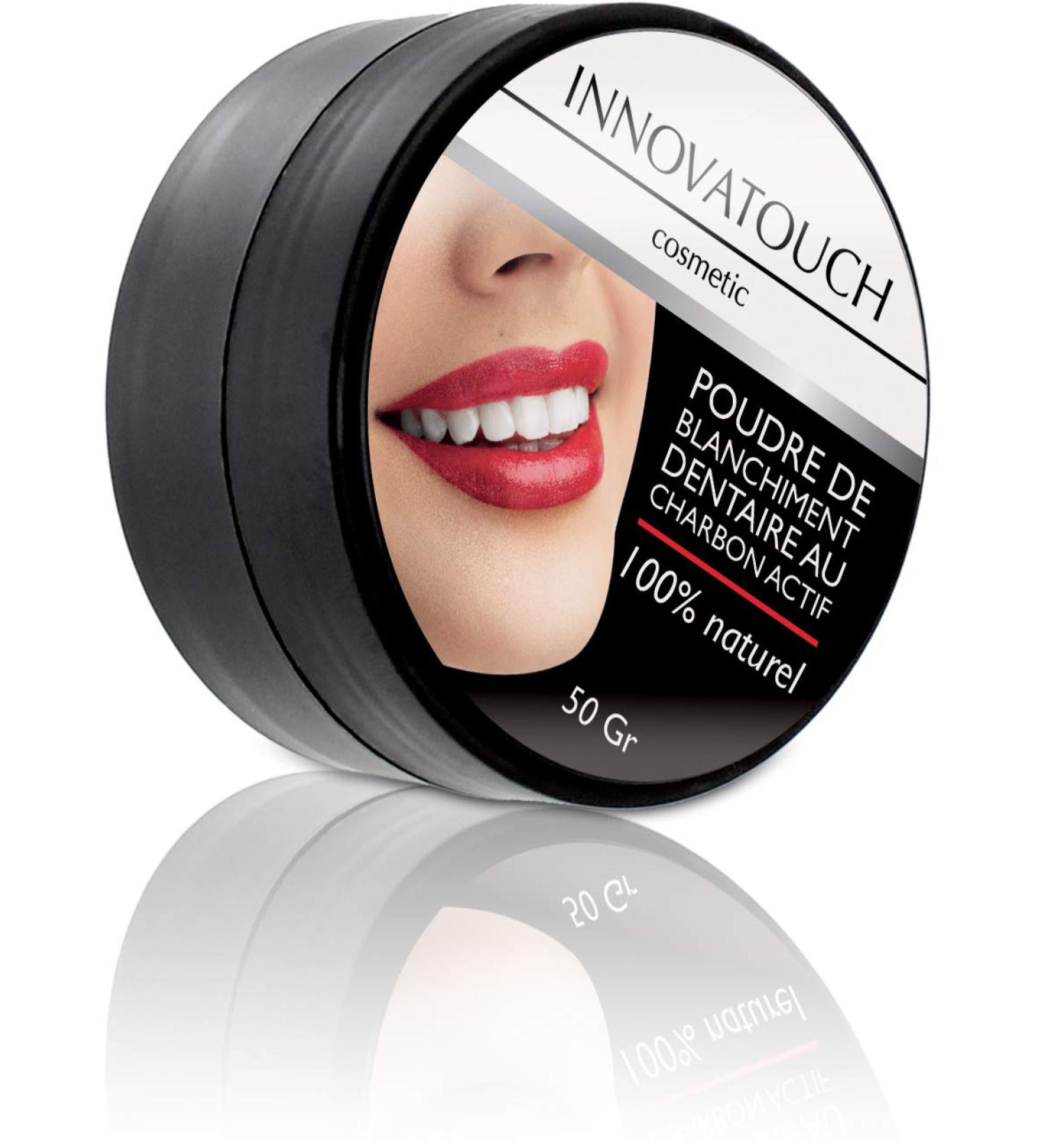 INNOVATOUCH Cosmetic Charcoal Whitening Powder 50g - Fresh Mint Scent