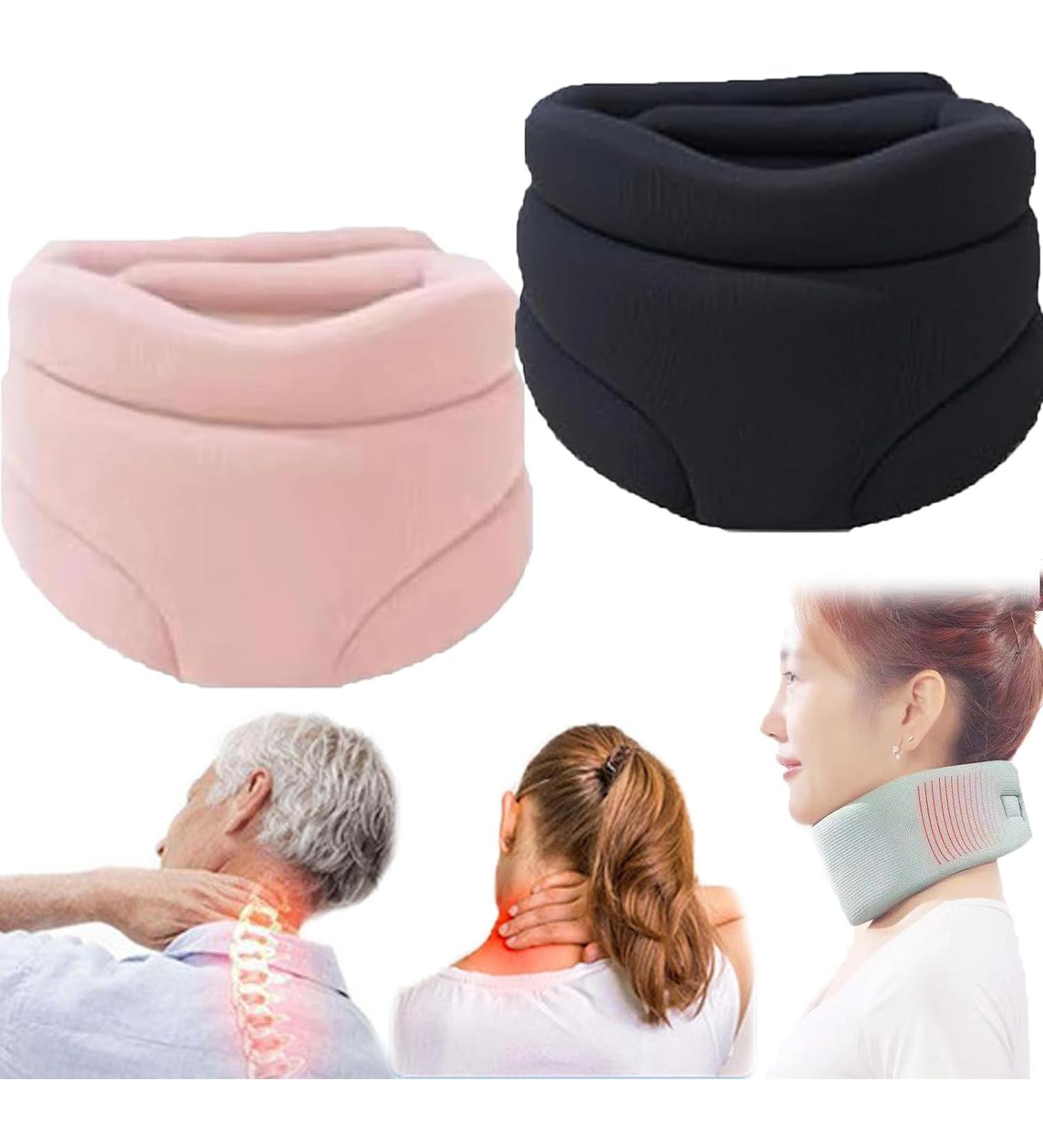 Neck Braces Soft Foam Neck Brace Cervical Collar for Sleeping Neck Stretcher and Neck Support Keep Vertebrae Stable Neck Traction After Whiplash or Injury yl-105023(Black+Pink) - Buy Online on GoSupps.com