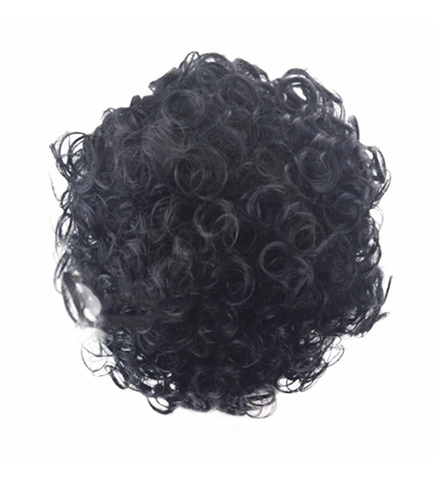 Spin for Hair African Short Curly Hair Women's Fashion European And American Puffy Black Small Curly Wig Set Perfect 7 Natural Curly One Size Black - Buy Online on GoSupps.com