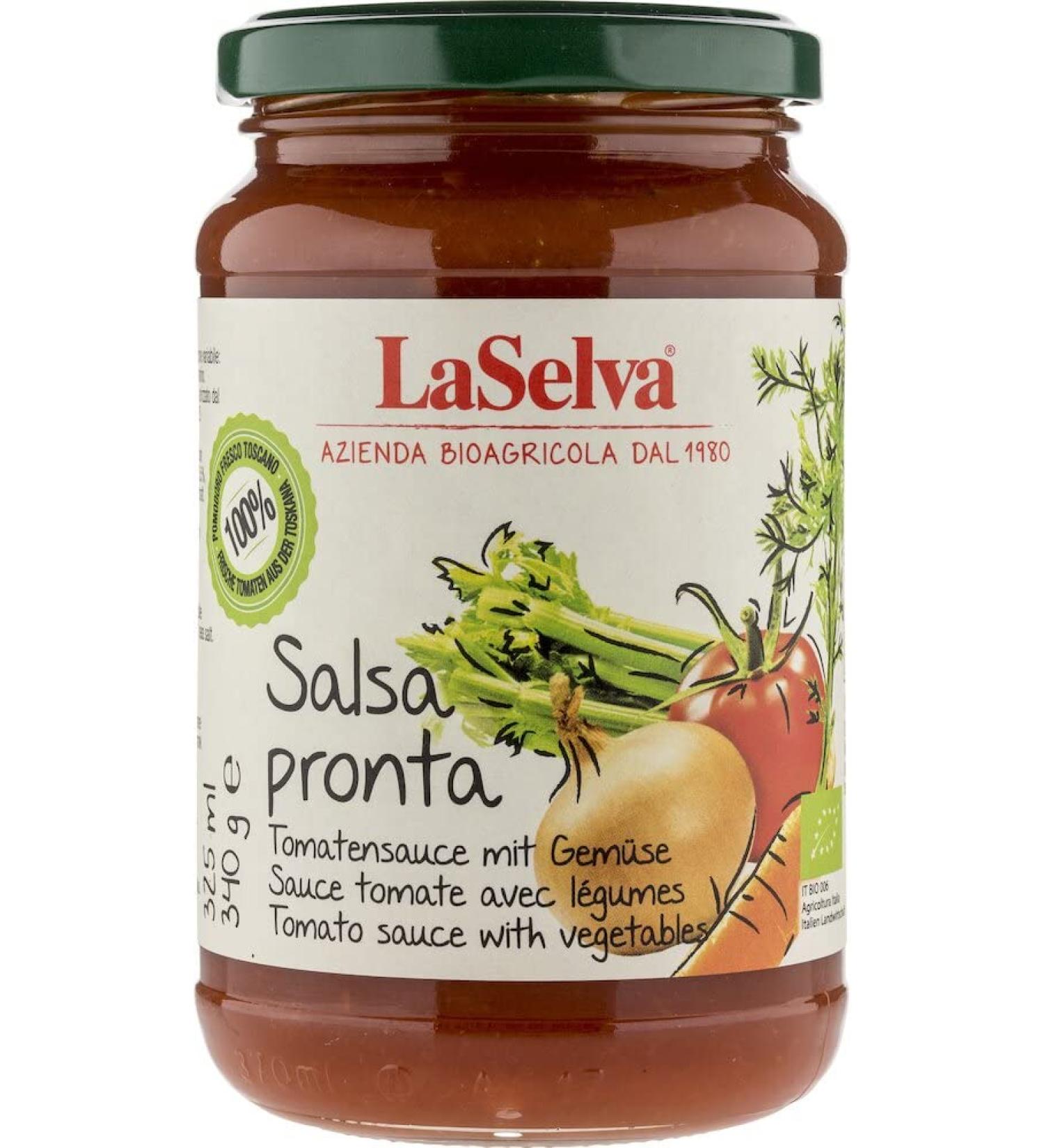 La Selva Bio Salsa Pronta - tomato sauce with fresh vegetables (2 x 340 gr)