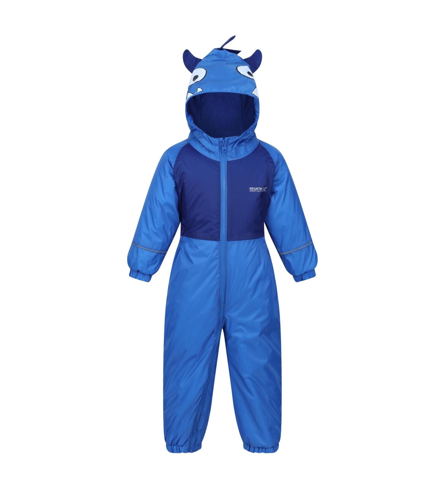 Regatta Kids Mudplay III Waterproof Insulated Animal All-in-one Suit 3-4 Years - Strong Blue/Royal Monster - Buy Online on GoSupps.com
