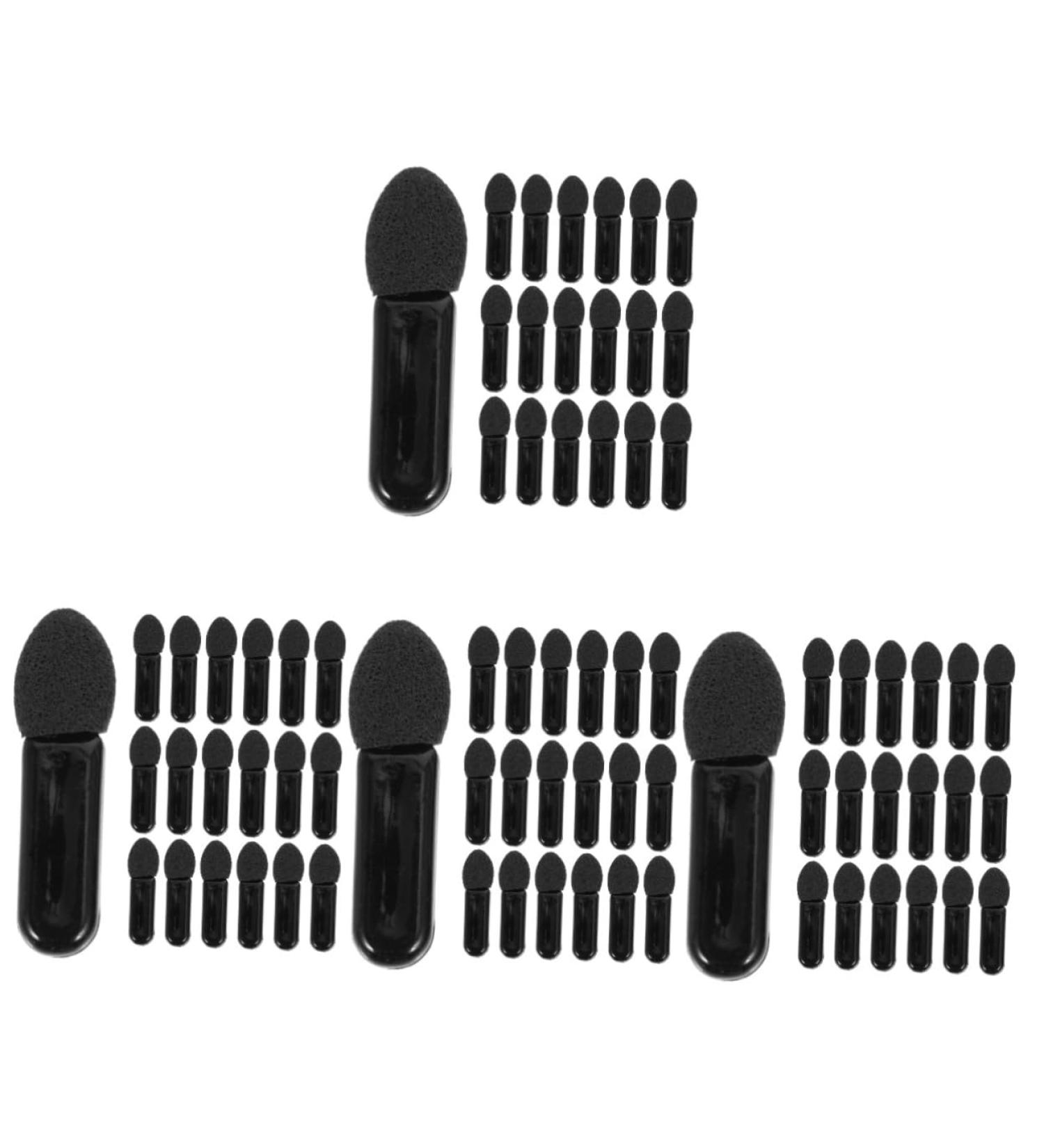 Baluue 400 Pcs Mini Eyeshadow Swab Mascara Wand Lip Balm Brush Concealer Brush Mini Lip Brush Plastic Black - Buy Online on GoSupps.com