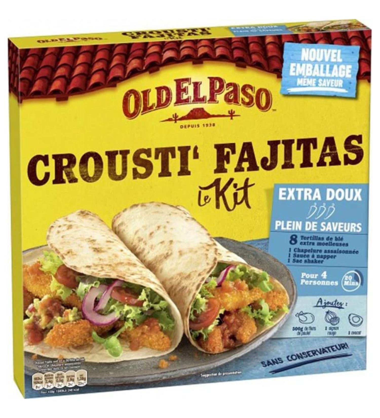 Old El Paso Old El Paso Crousti' Fajitas Le Kit Extra Soft 520 g (Pack of 3)
