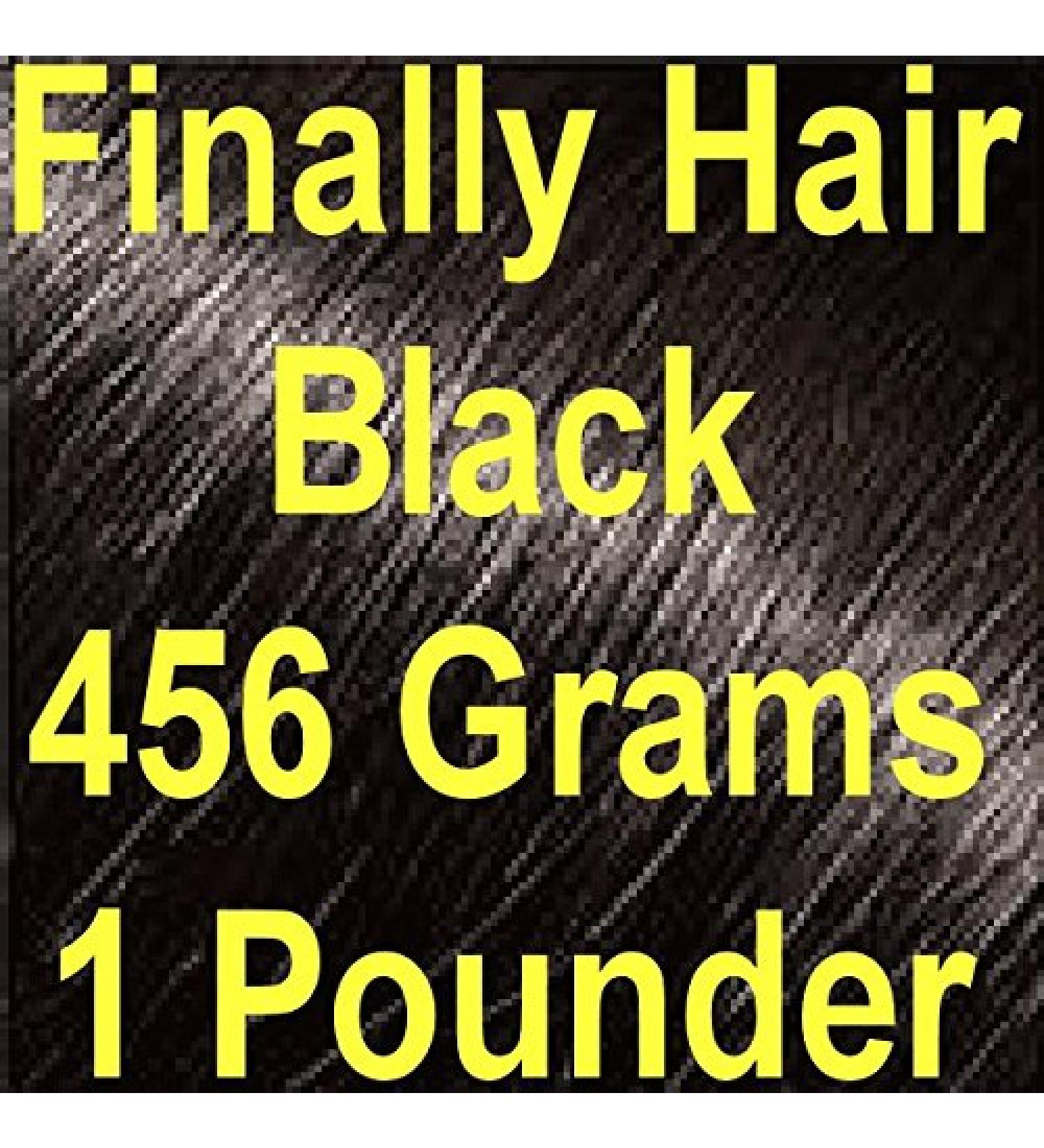 BLACK Finally Hair Hair Fiber Refill 456 Grams Full Pounder For Hair Loss Concealing by Finally Hair