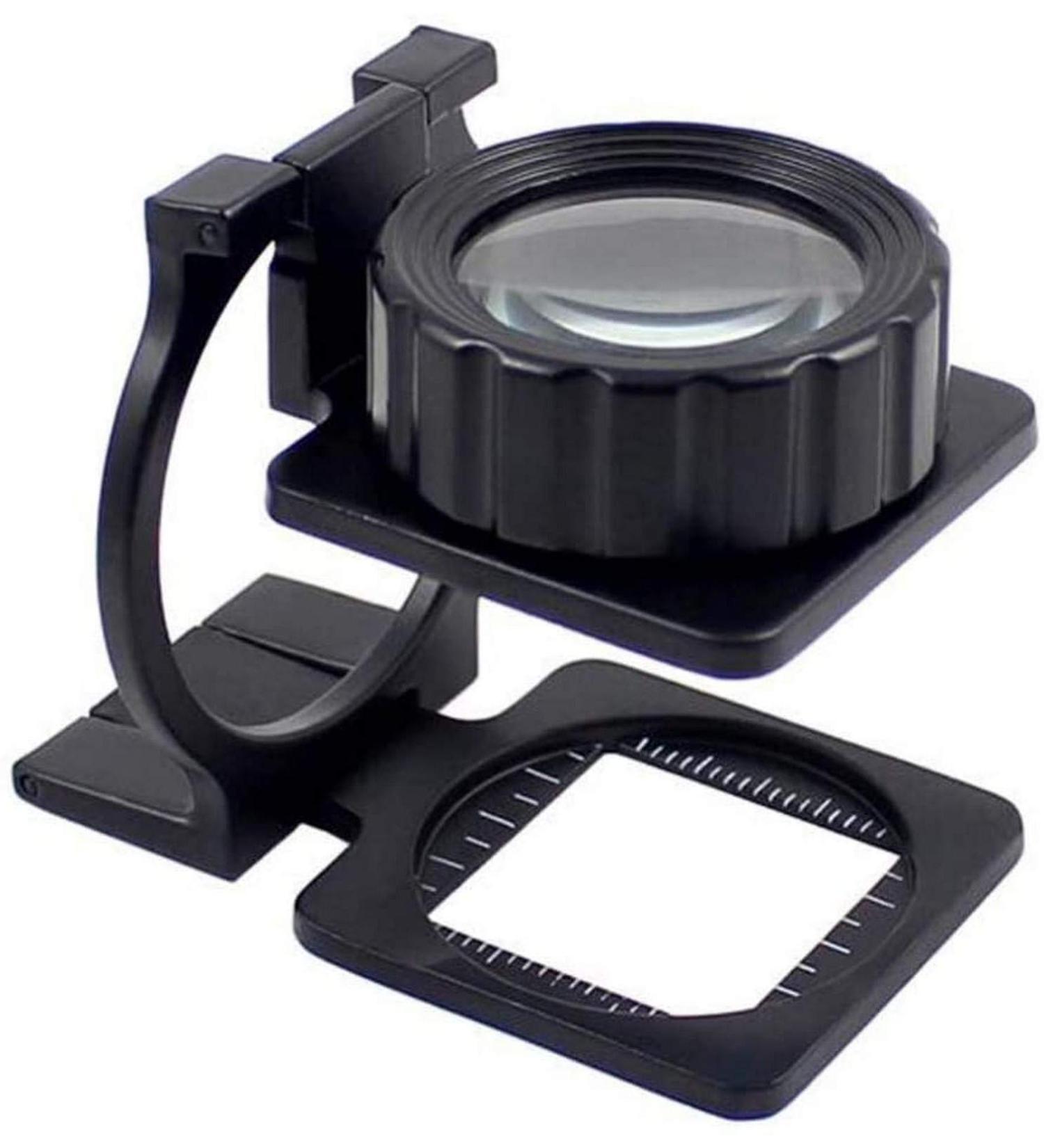 Foldable 10X Handheld Magnifier Super High Clarity Lightweight Black for Reading Jewellery Loupe Watch and Electronic Repair Magnifier Better Life - Buy Online on GoSupps.com