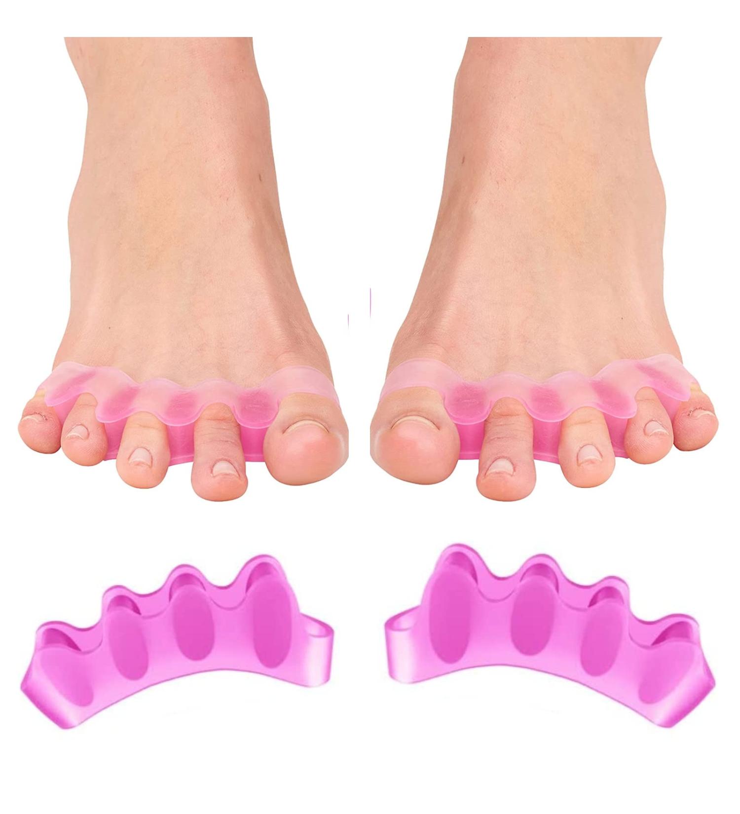 Toe Separators Spacers for Men and Women - Bunion Pads Yoga Toes Hammer Toe Corrector (Pink) - Buy Online on GoSupps.com